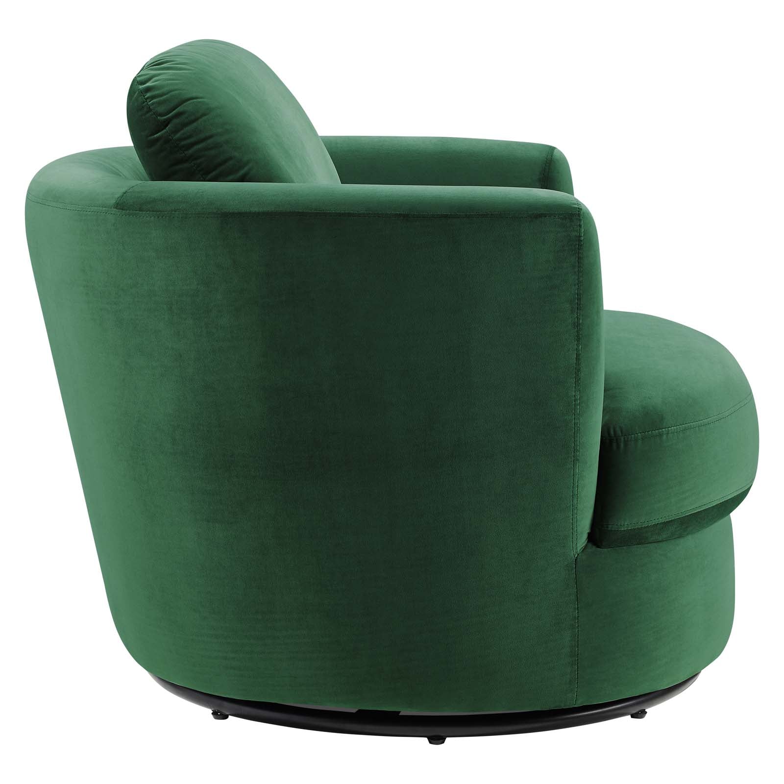 Pirouette Performance Velvet Swivel Armchair - East Shore Modern Home Furnishings