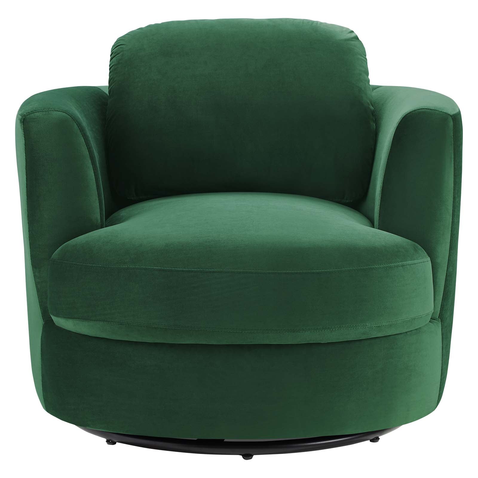 Pirouette Performance Velvet Swivel Armchair - East Shore Modern Home Furnishings