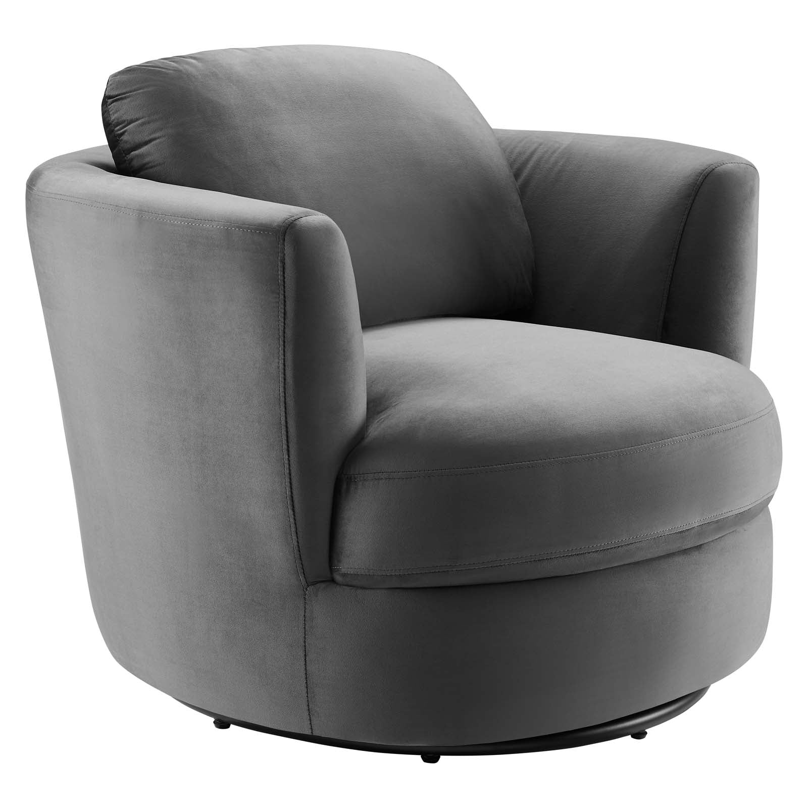 Pirouette Performance Velvet Swivel Armchair - East Shore Modern Home Furnishings