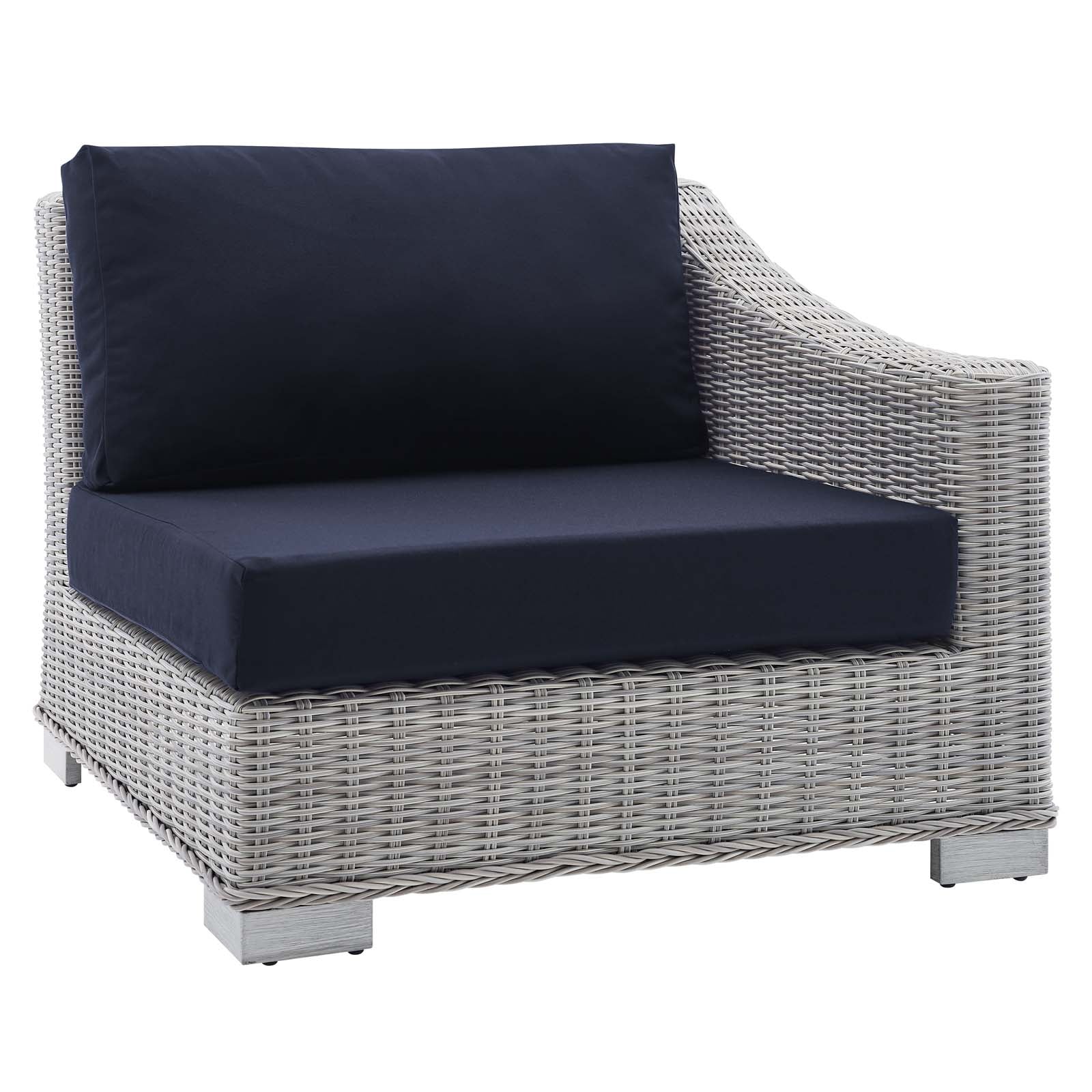 Conway Sunbrella® Outdoor Patio Wicker Rattan 6-Piece Sectional Sofa Set - East Shore Modern Home Furnishings