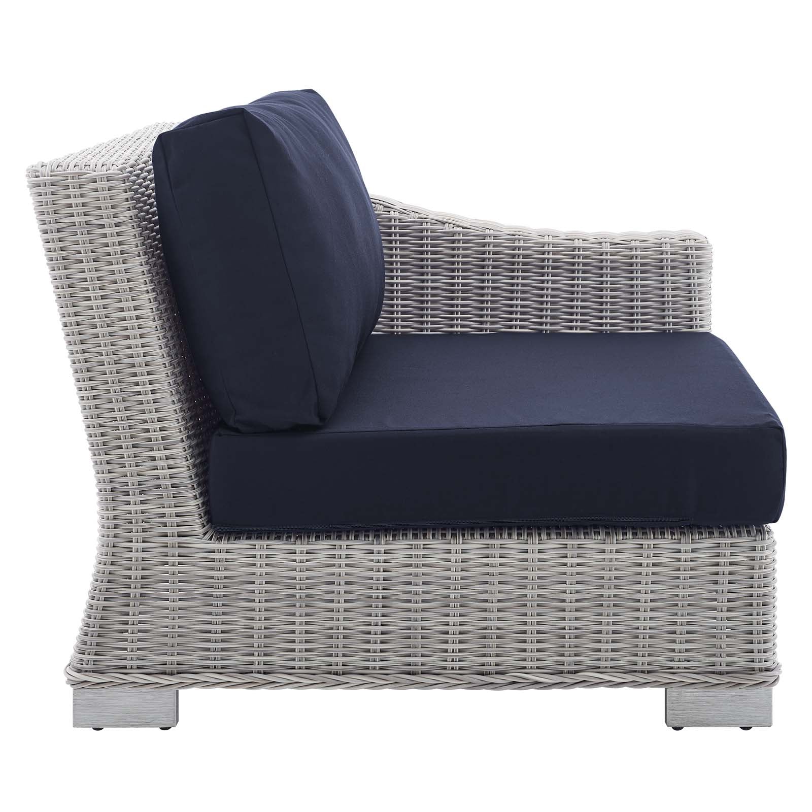 Conway Sunbrella® Outdoor Patio Wicker Rattan 9-Piece Sectional Sofa Set - East Shore Modern Home Furnishings