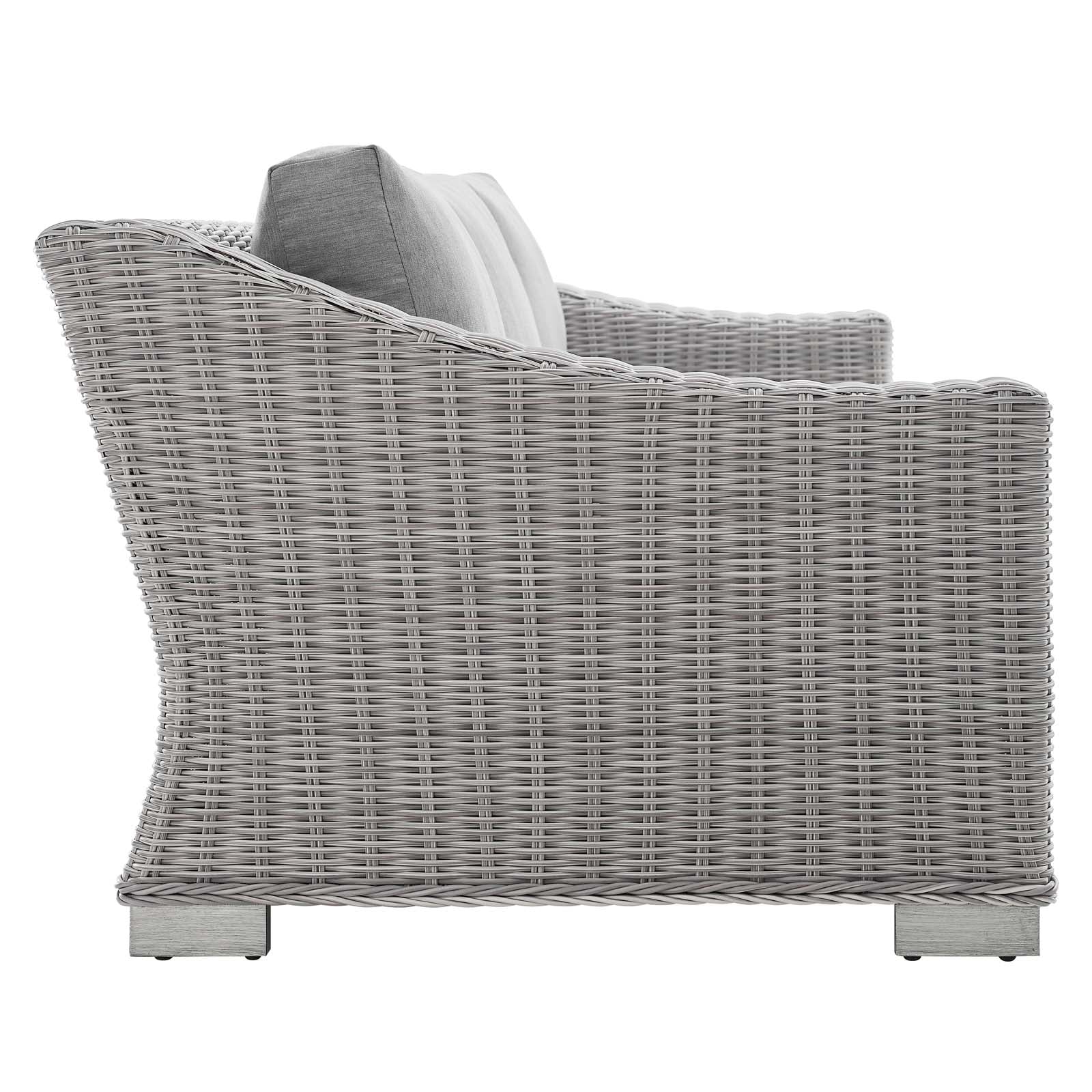 Conway Sunbrella® Outdoor Patio Wicker Rattan 5-Piece Furniture Set - East Shore Modern Home Furnishings