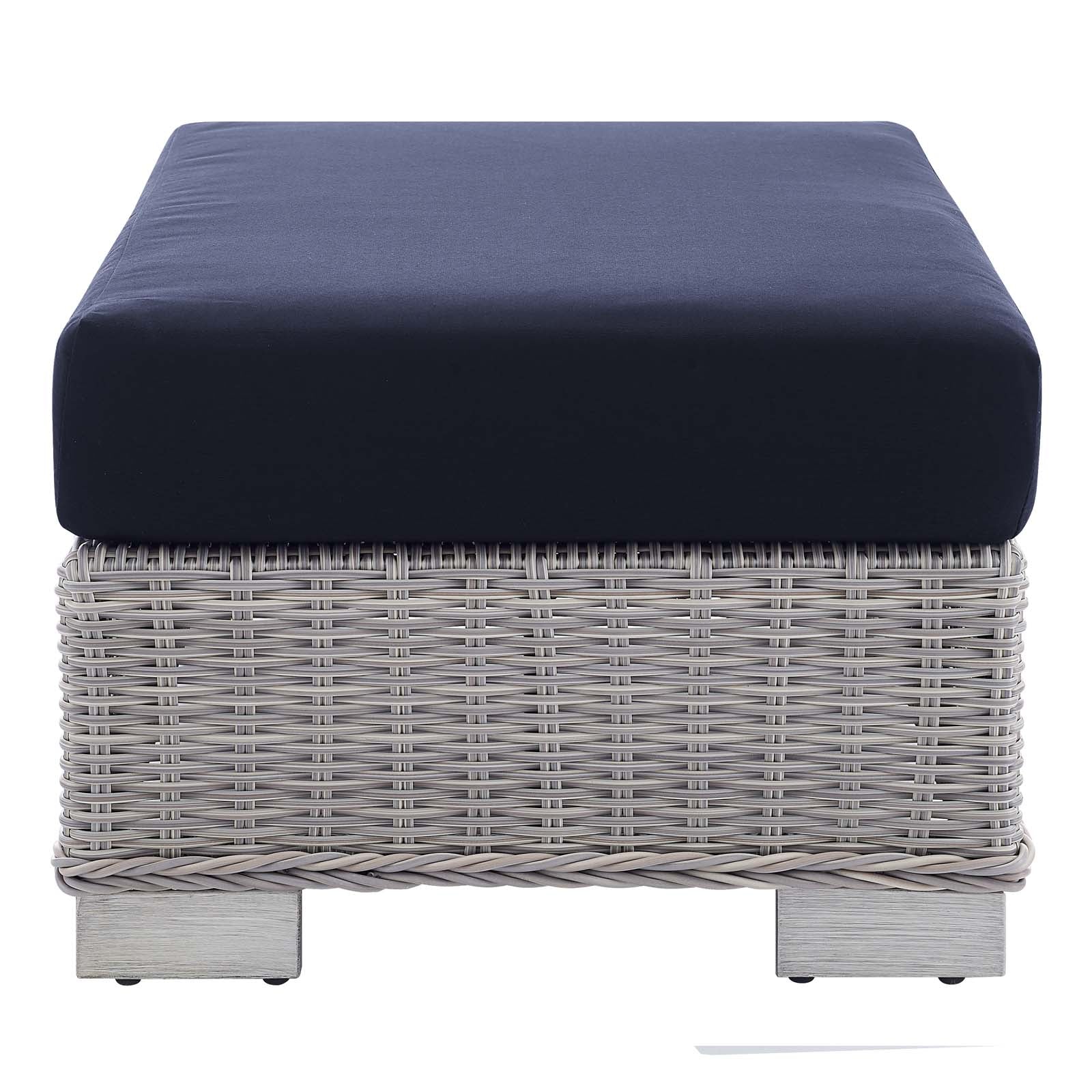 Conway Sunbrella® Outdoor Patio Wicker Rattan 5-Piece Furniture Set - East Shore Modern Home Furnishings