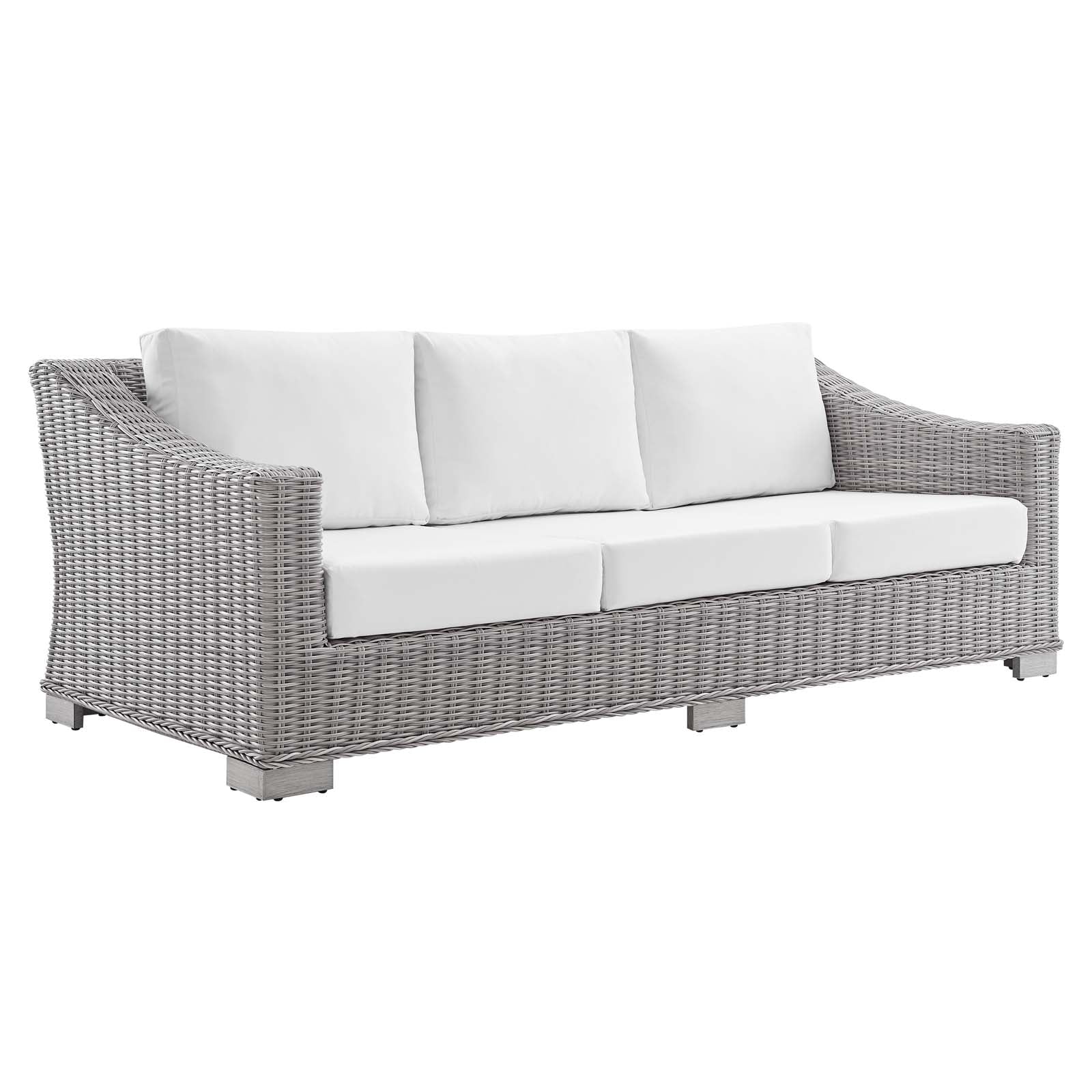 Conway Sunbrella® Outdoor Patio Wicker Rattan 5-Piece Furniture Set - East Shore Modern Home Furnishings