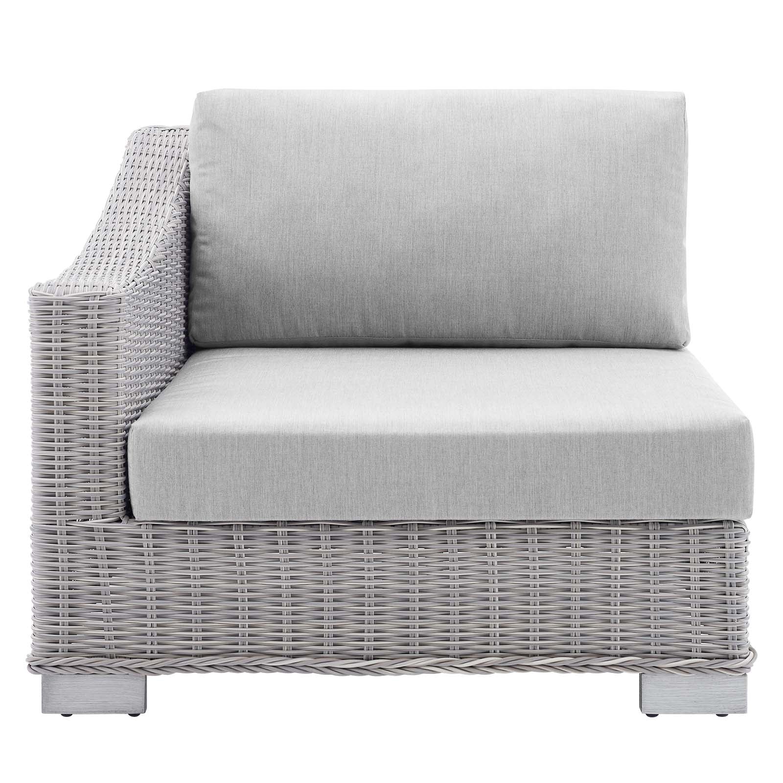 Conway Sunbrella® Outdoor Patio Wicker Rattan 7-Piece Sectional Sofa Set - East Shore Modern Home Furnishings