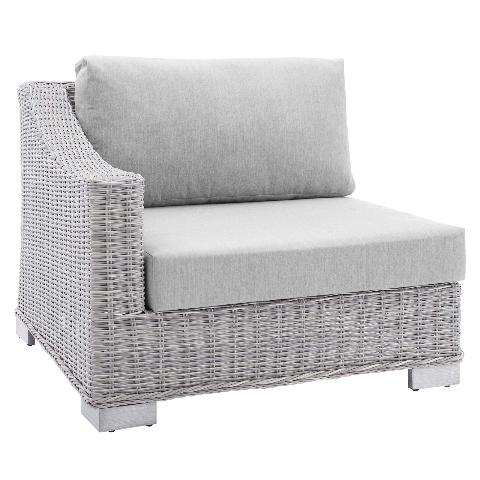 Conway Sunbrella® Outdoor Patio Wicker Rattan 7-Piece Sectional Sofa Set - East Shore Modern Home Furnishings