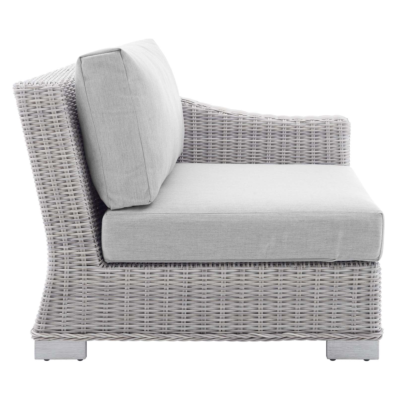 Conway Sunbrella® Outdoor Patio Wicker Rattan 7-Piece Sectional Sofa Set - East Shore Modern Home Furnishings