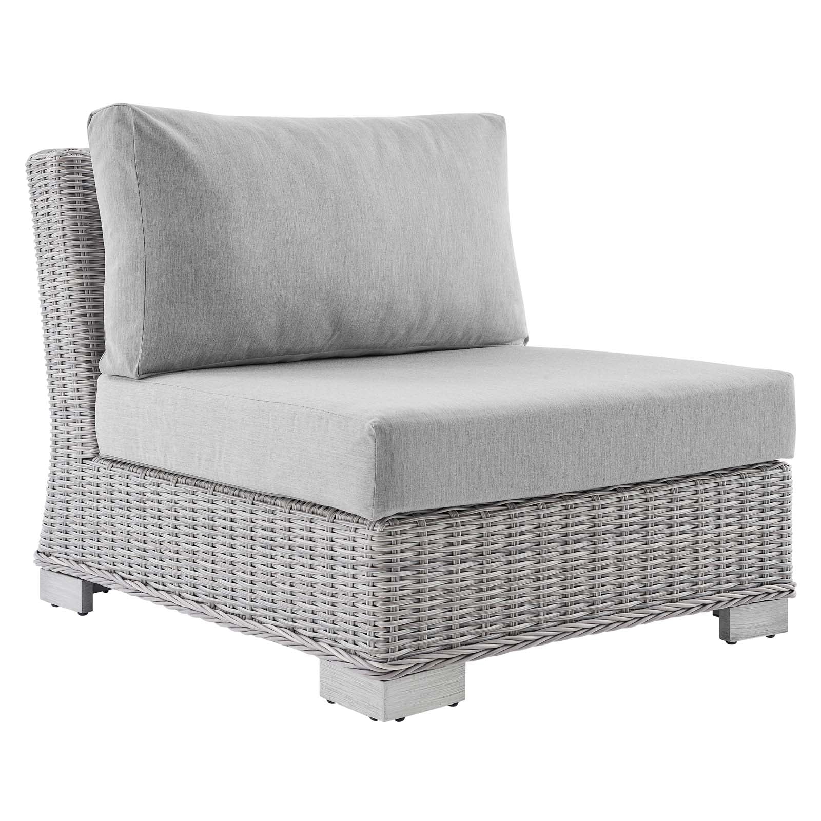 Conway Sunbrella® Outdoor Patio Wicker Rattan 7-Piece Sectional Sofa Set - East Shore Modern Home Furnishings