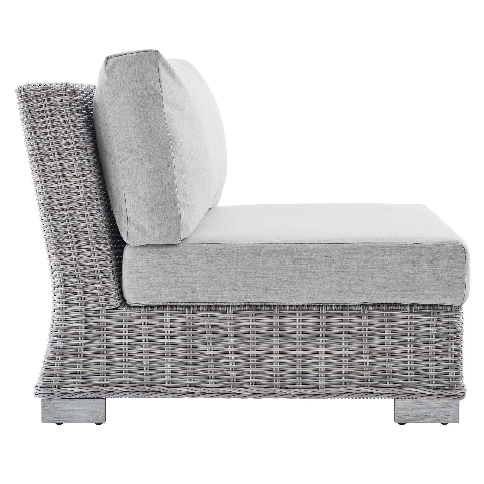 Conway Sunbrella® Outdoor Patio Wicker Rattan 7-Piece Sectional Sofa Set - East Shore Modern Home Furnishings