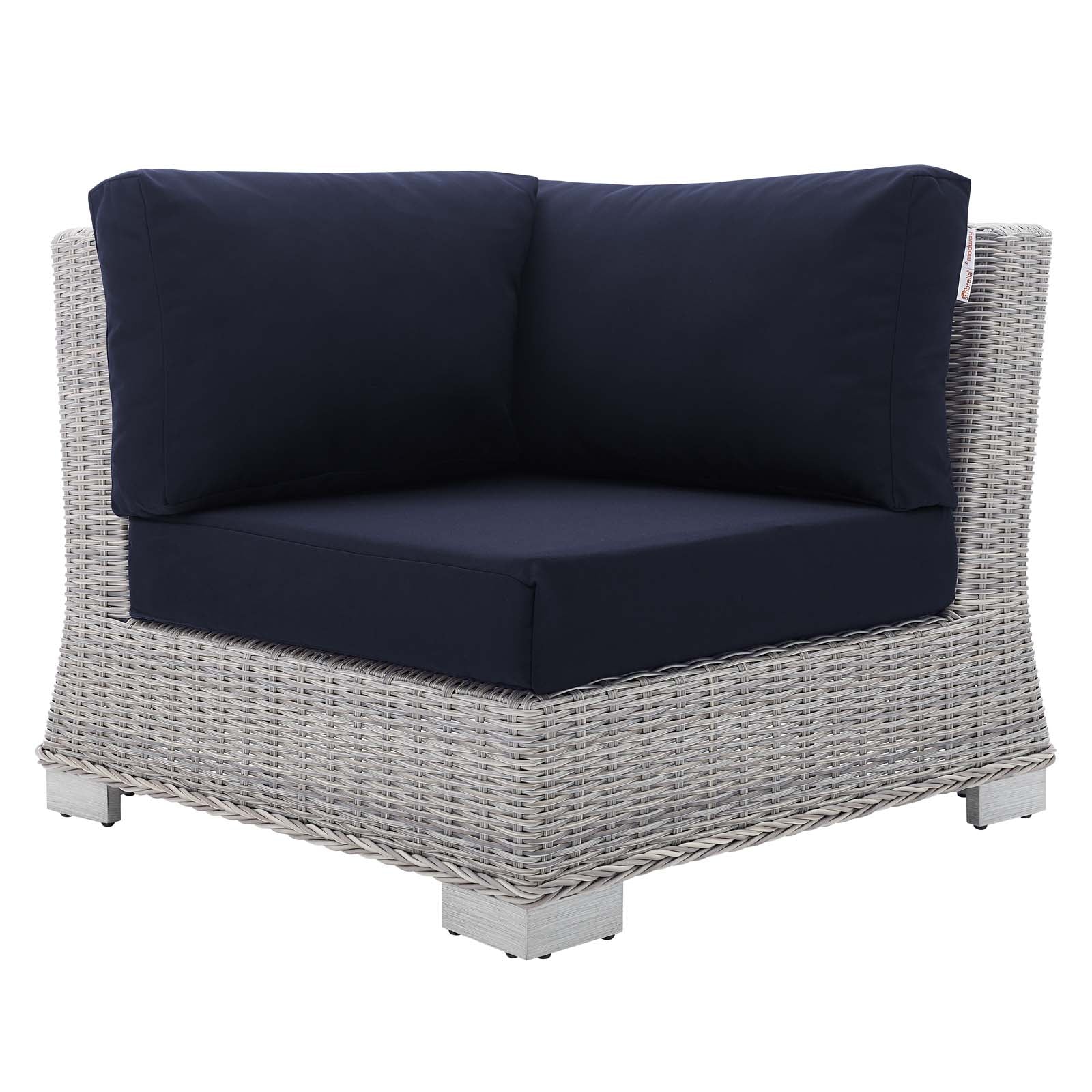 Conway Sunbrella® Outdoor Patio Wicker Rattan 7-Piece Sectional Sofa Set - East Shore Modern Home Furnishings