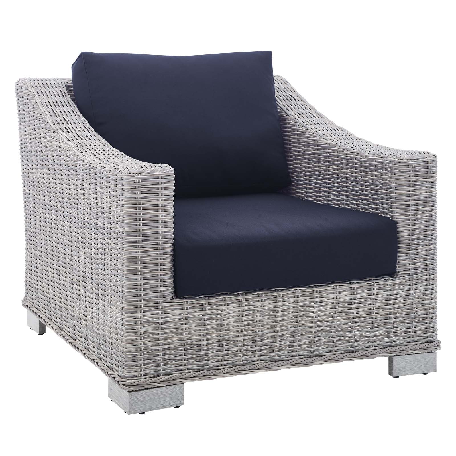 Conway Sunbrella® Outdoor Patio Wicker Rattan 7-Piece Sectional Sofa Set - East Shore Modern Home Furnishings