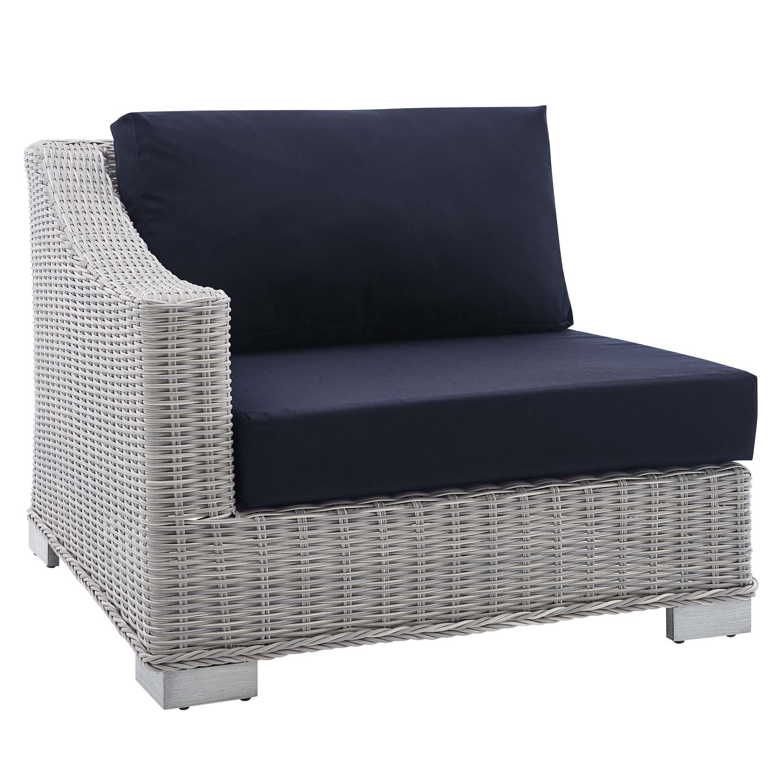 Conway Sunbrella® Outdoor Patio Wicker Rattan 7-Piece Sectional Sofa Set - East Shore Modern Home Furnishings