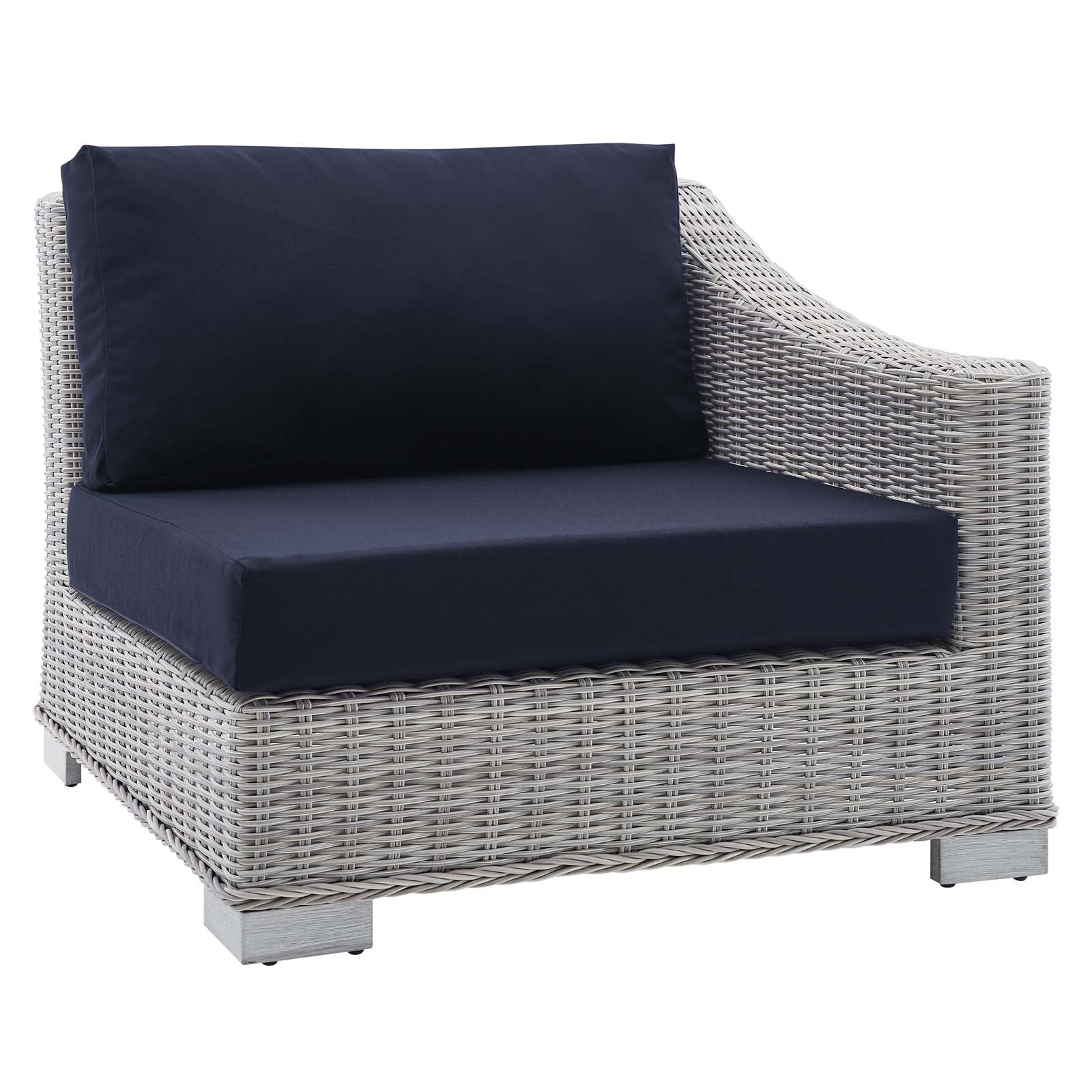 Conway Sunbrella® Outdoor Patio Wicker Rattan 7-Piece Sectional Sofa Set - East Shore Modern Home Furnishings