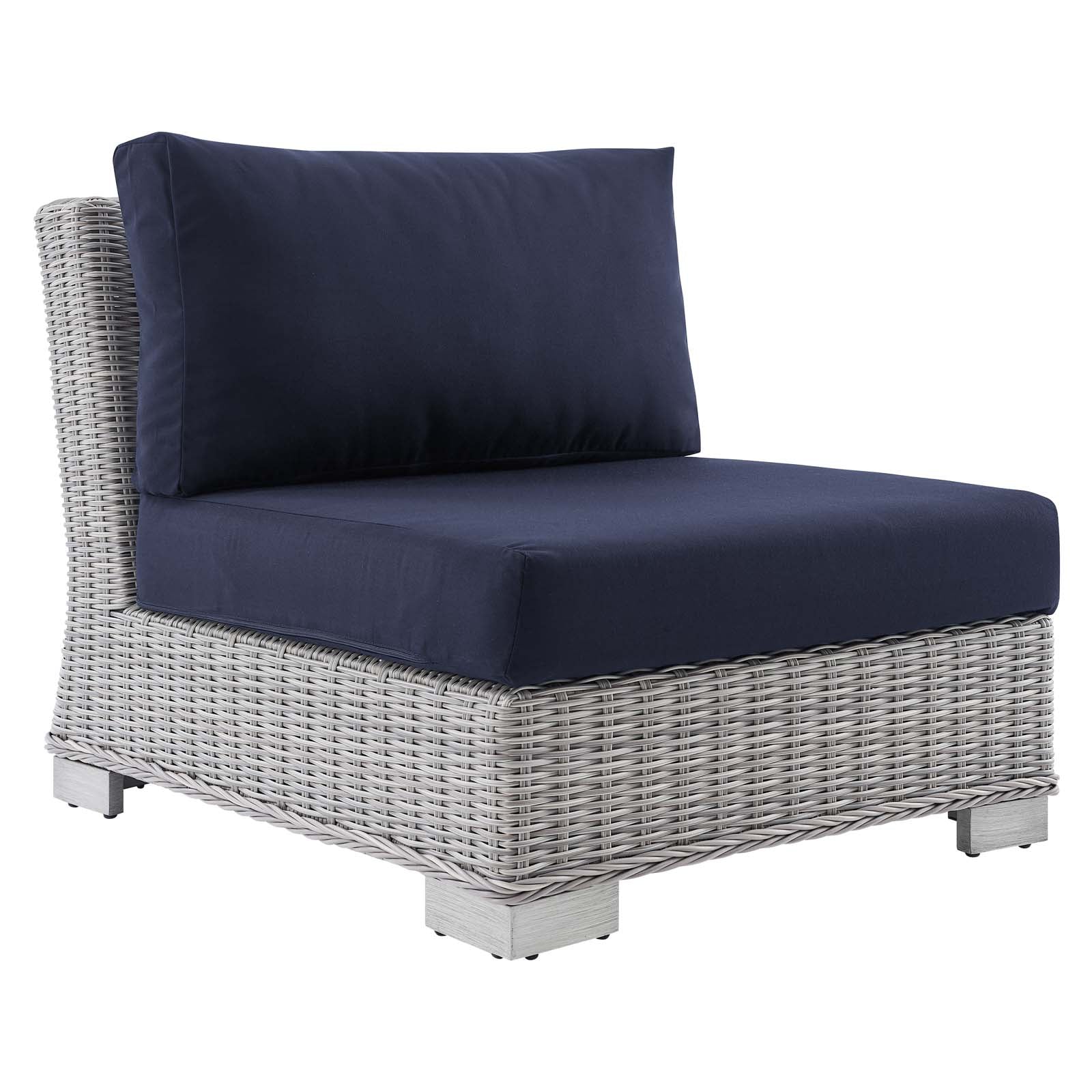 Conway Sunbrella® Outdoor Patio Wicker Rattan 7-Piece Sectional Sofa Set - East Shore Modern Home Furnishings