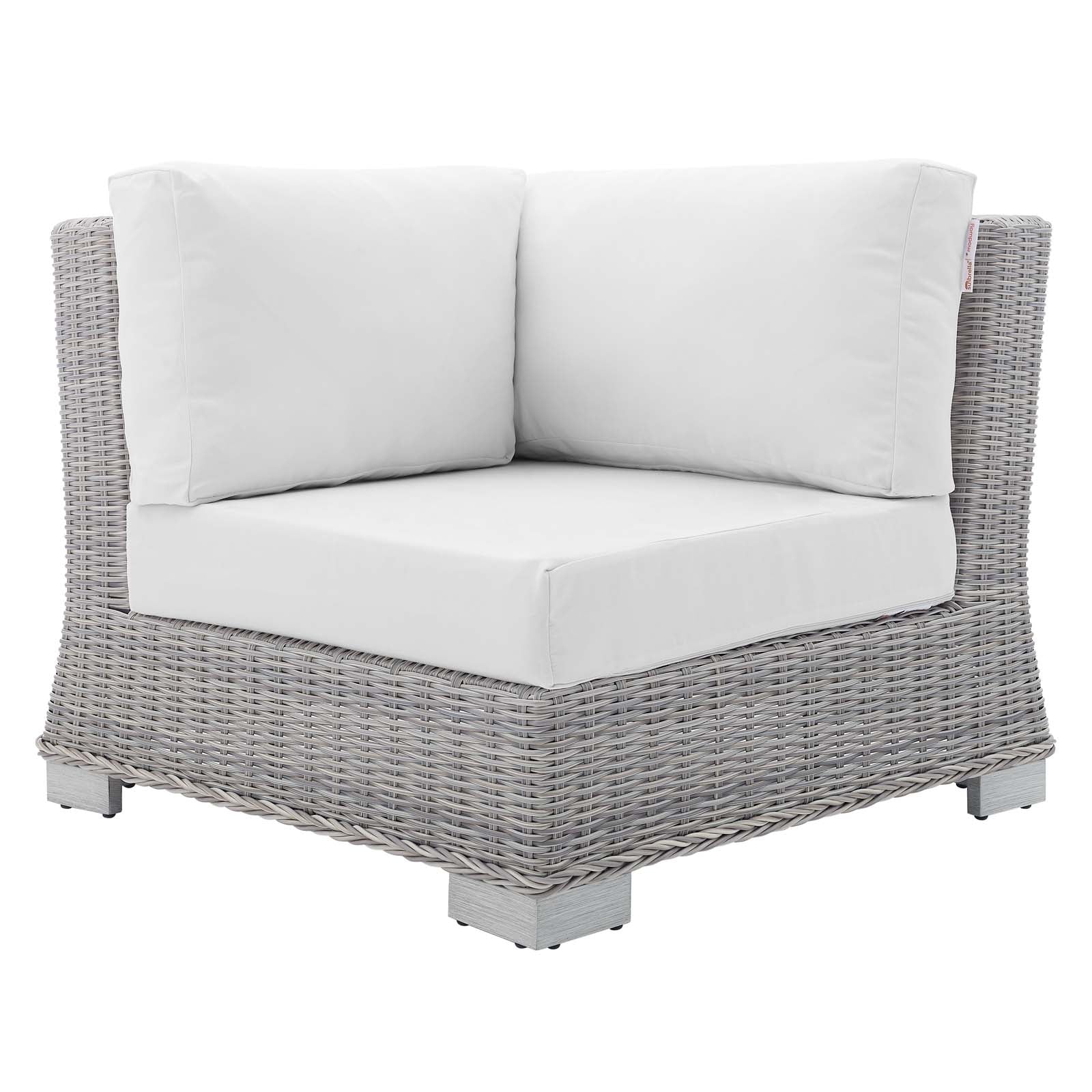 Conway Sunbrella® Outdoor Patio Wicker Rattan 7-Piece Sectional Sofa Set - East Shore Modern Home Furnishings