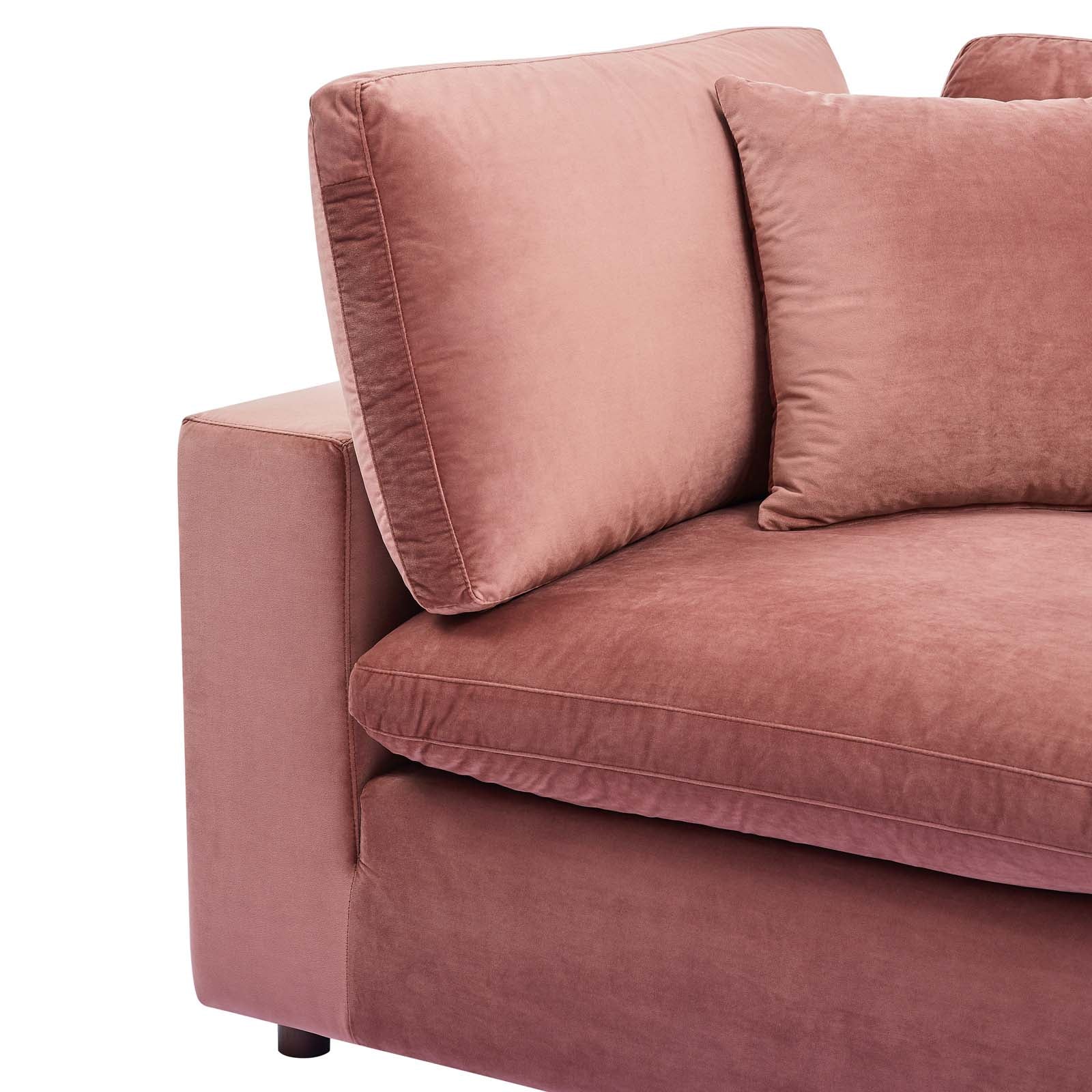Commix Down Filled Overstuffed Performance Velvet Corner Chair - East Shore Modern Home Furnishings