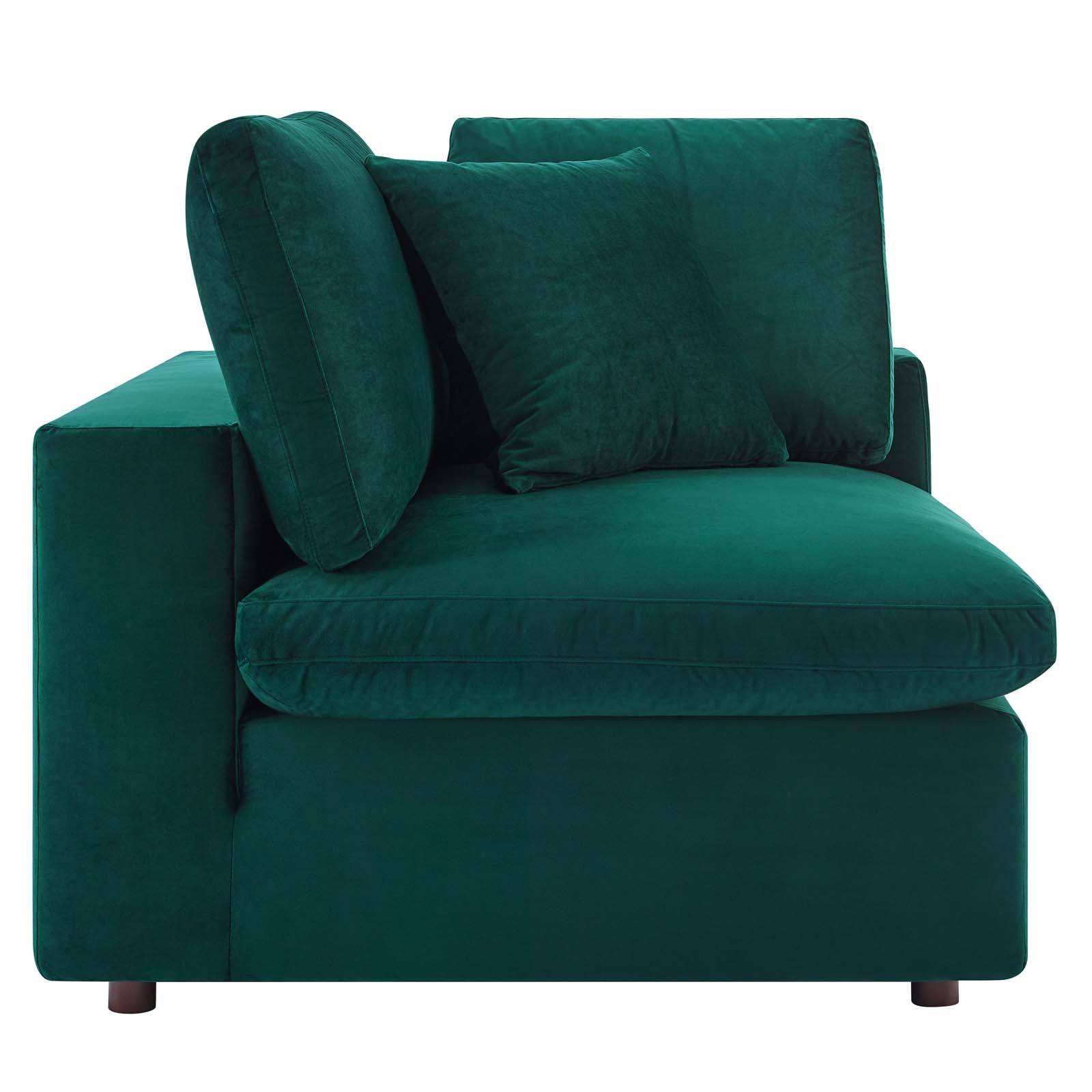 Commix Down Filled Overstuffed Performance Velvet Corner Chair - East Shore Modern Home Furnishings