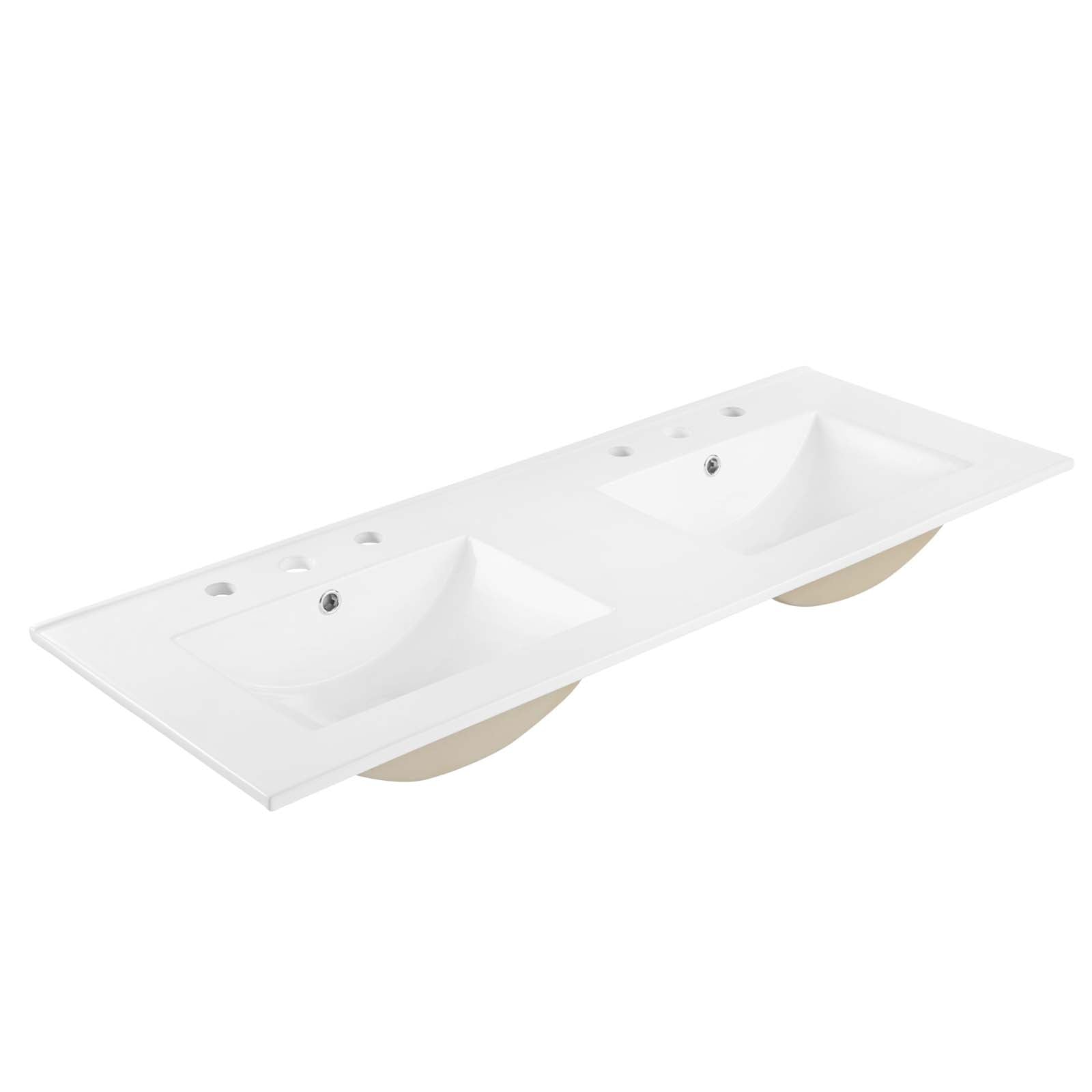 Cayman 48" Double Basin Bathroom Sink - East Shore Modern Home Furnishings