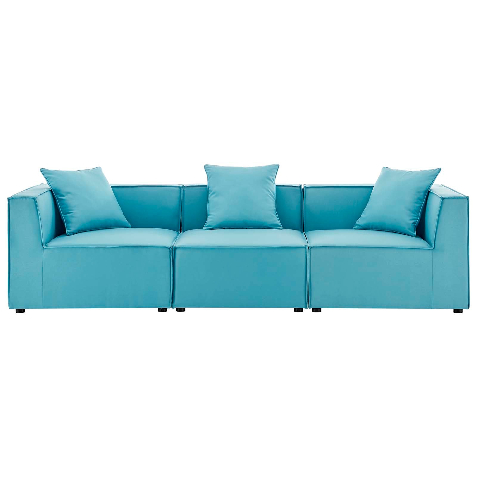 Saybrook Outdoor Patio Upholstered 3-Piece Sectional Sofa