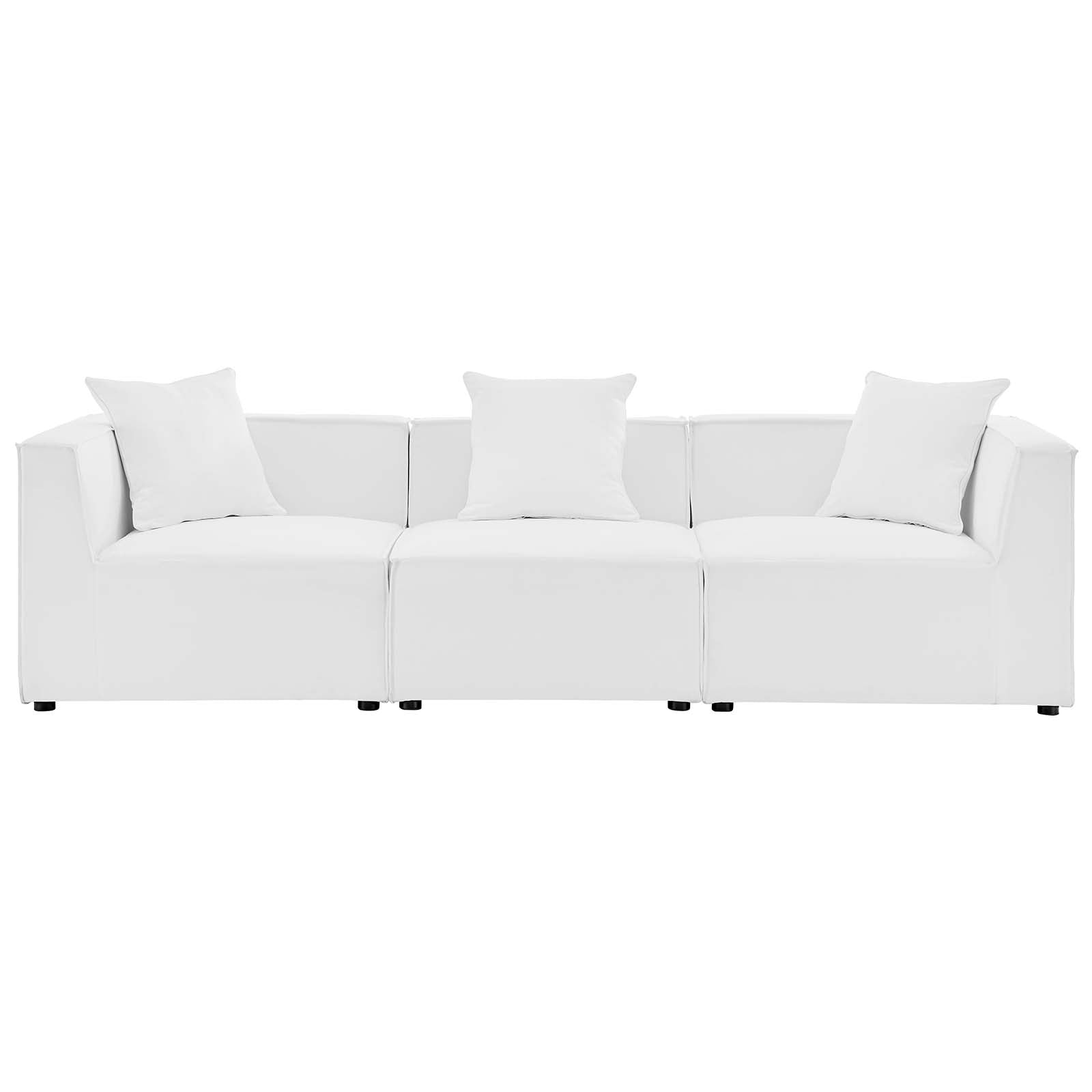 Saybrook Outdoor Patio Upholstered 3-Piece Sectional Sofa