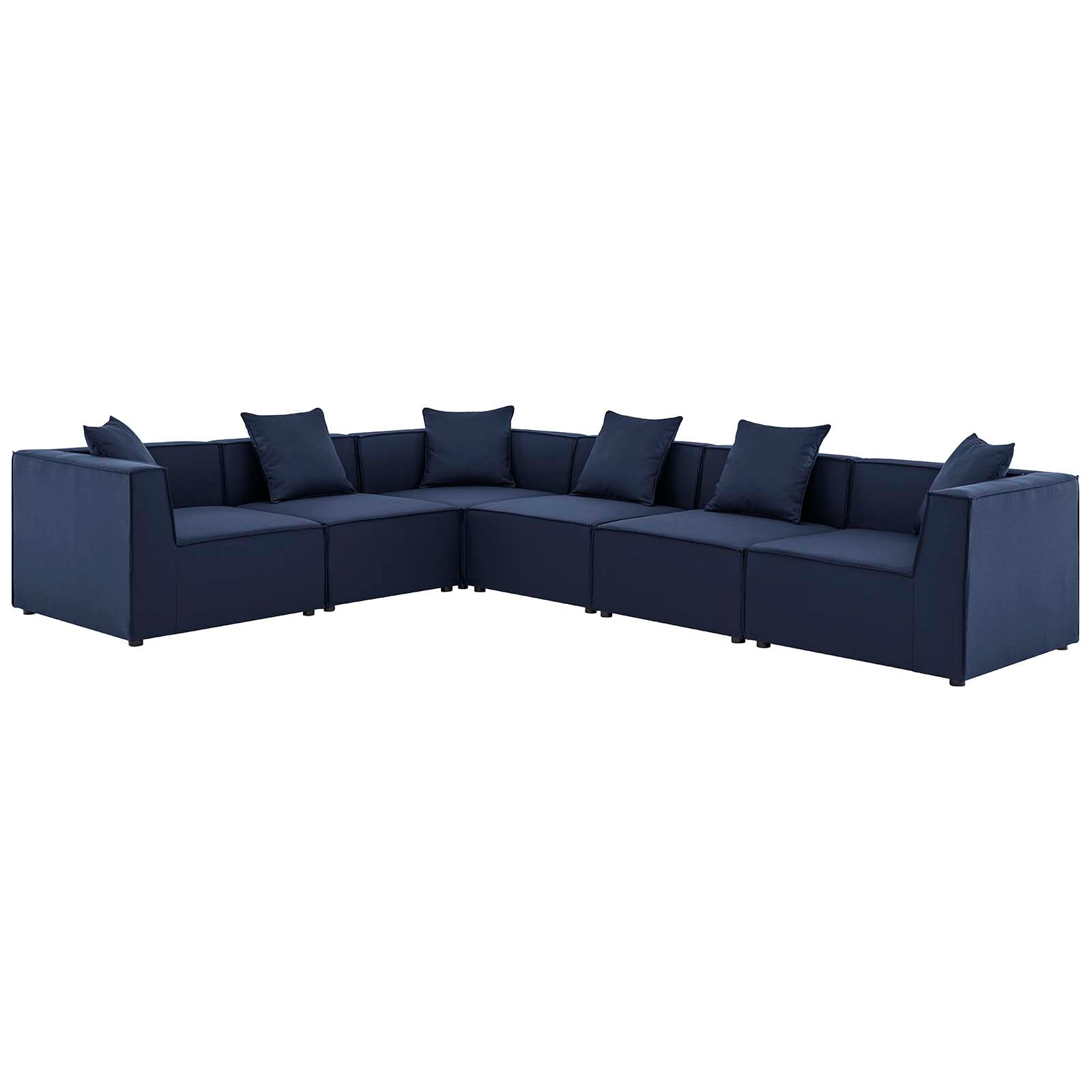 Saybrook Outdoor Patio Upholstered 6-Piece Sectional Sofa - East Shore Modern Home Furnishings