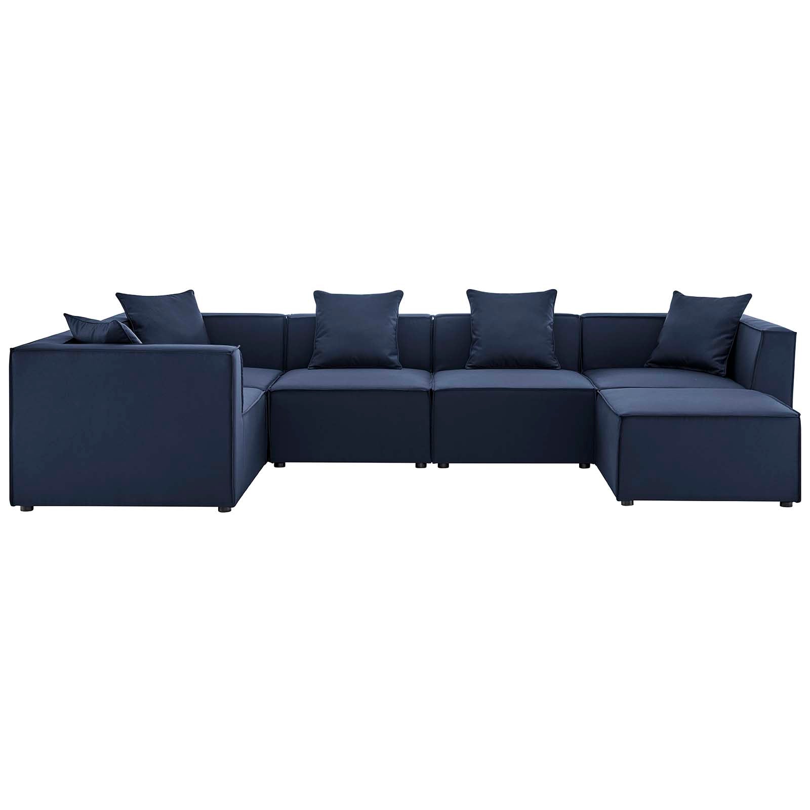 Saybrook Outdoor Patio Upholstered 6-Piece Sectional Sofa