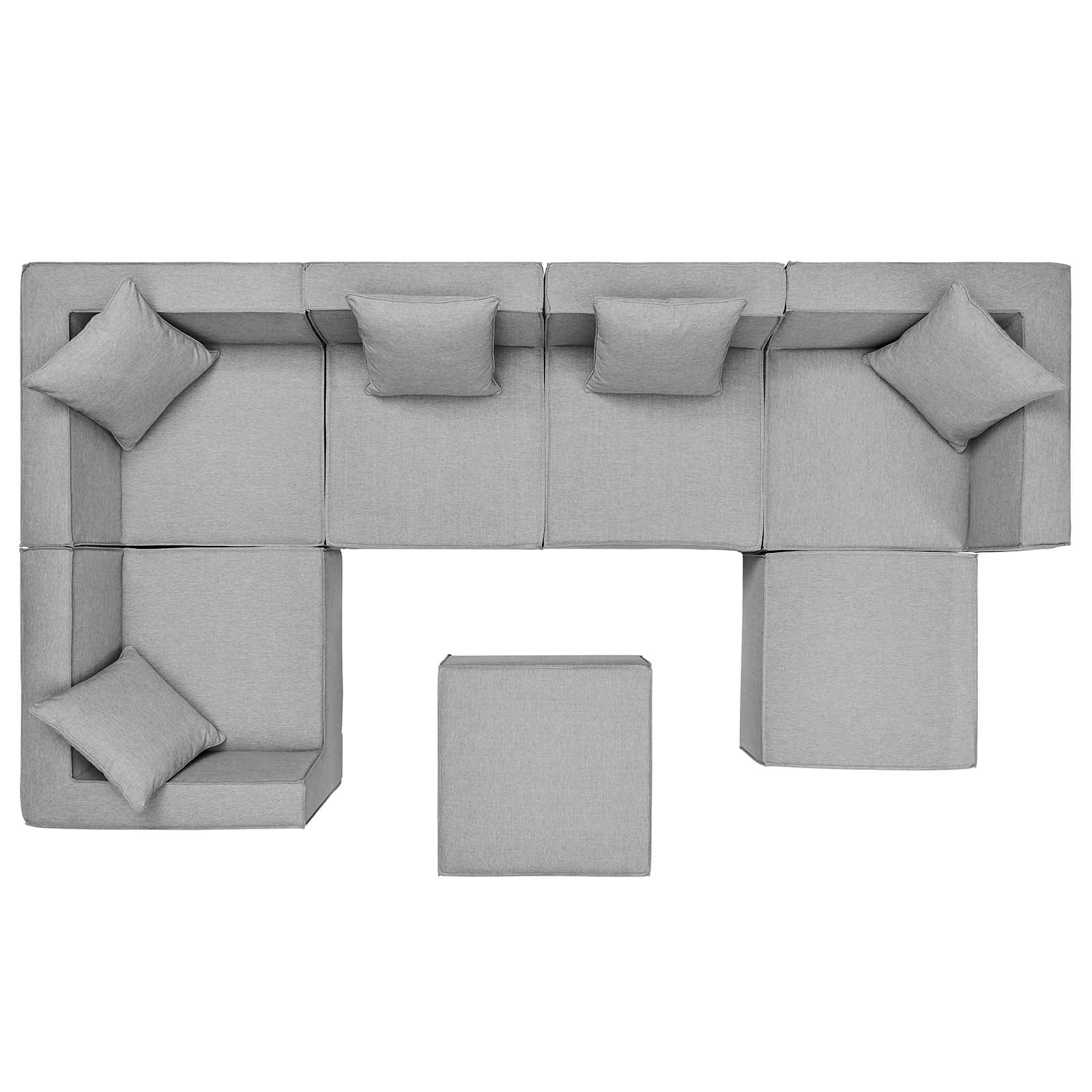 Saybrook Outdoor Patio Upholstered 7-Piece Sectional Sofa - East Shore Modern Home Furnishings