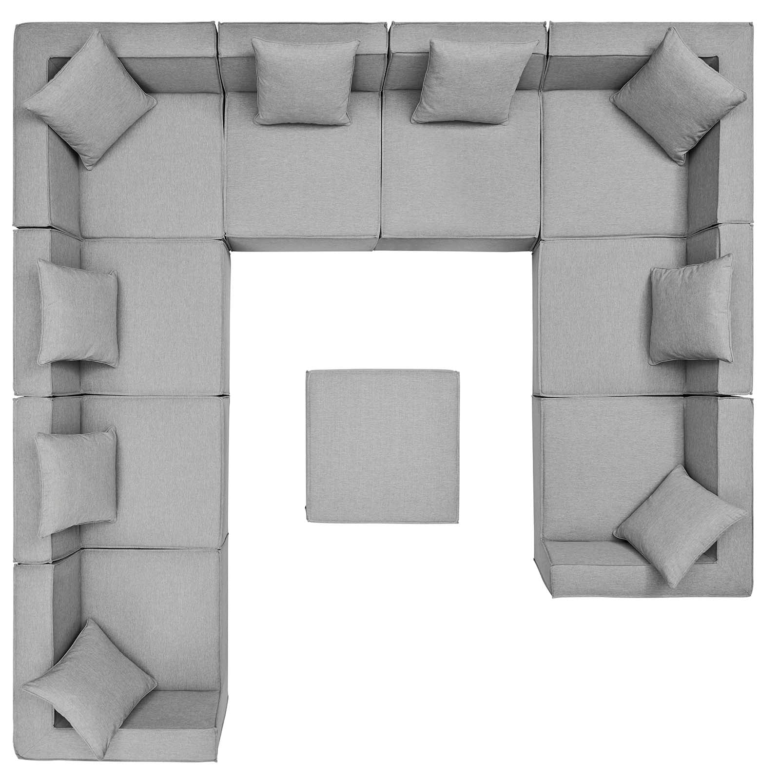 Saybrook Outdoor Patio Upholstered 10-Piece Sectional Sofa - East Shore Modern Home Furnishings