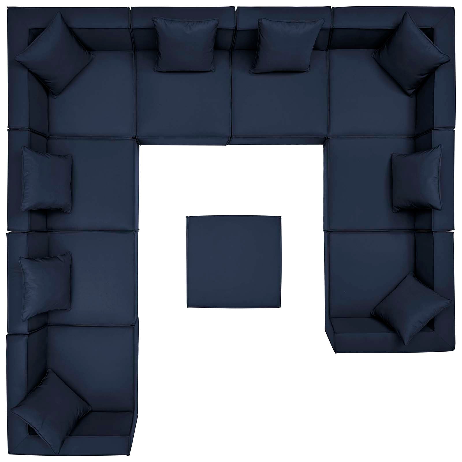 Saybrook Outdoor Patio Upholstered 10-Piece Sectional Sofa - East Shore Modern Home Furnishings