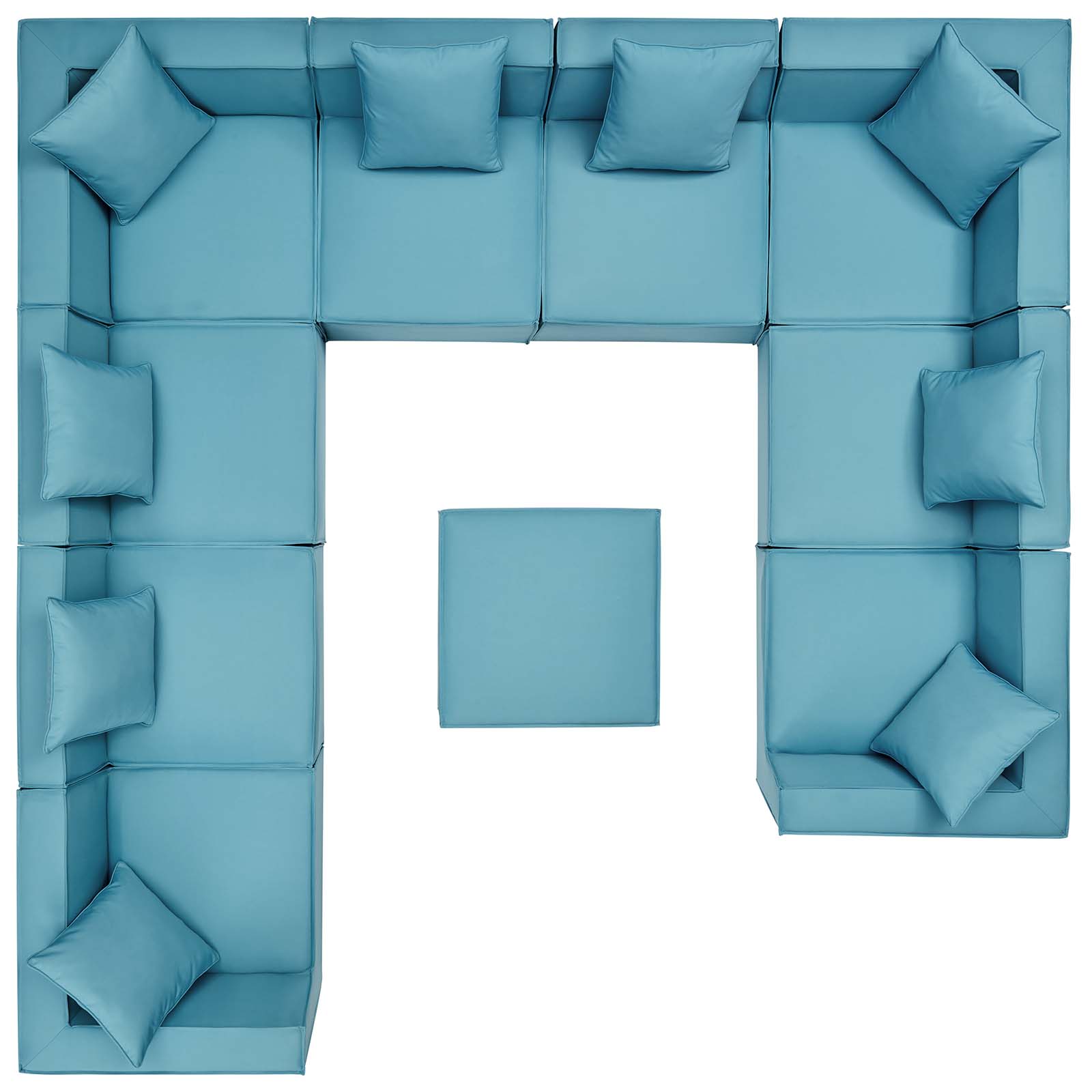Saybrook Outdoor Patio Upholstered 10-Piece Sectional Sofa - East Shore Modern Home Furnishings