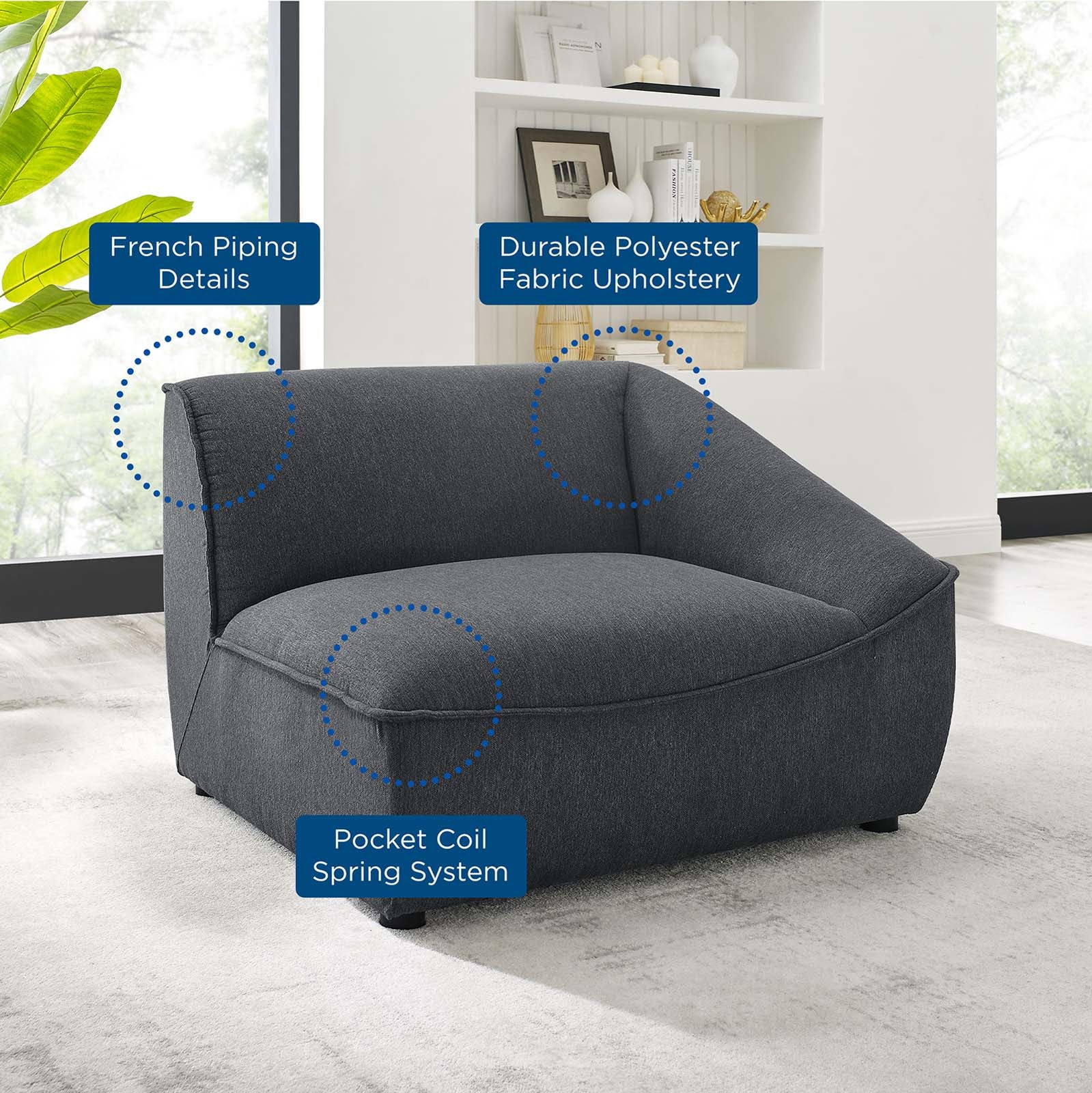 Comprise Left-Arm Sectional Sofa Chair
