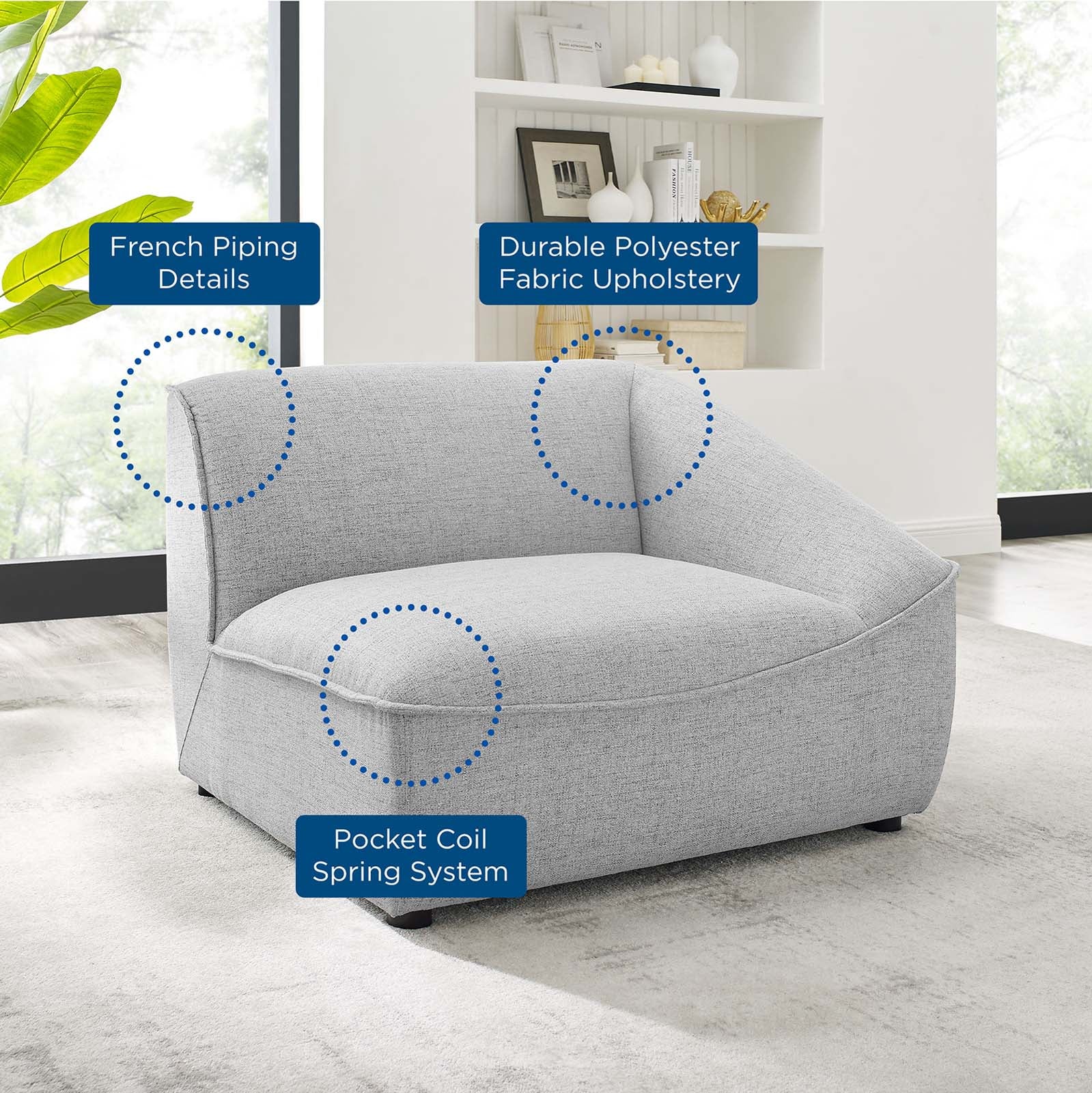 Comprise Left-Arm Sectional Sofa Chair