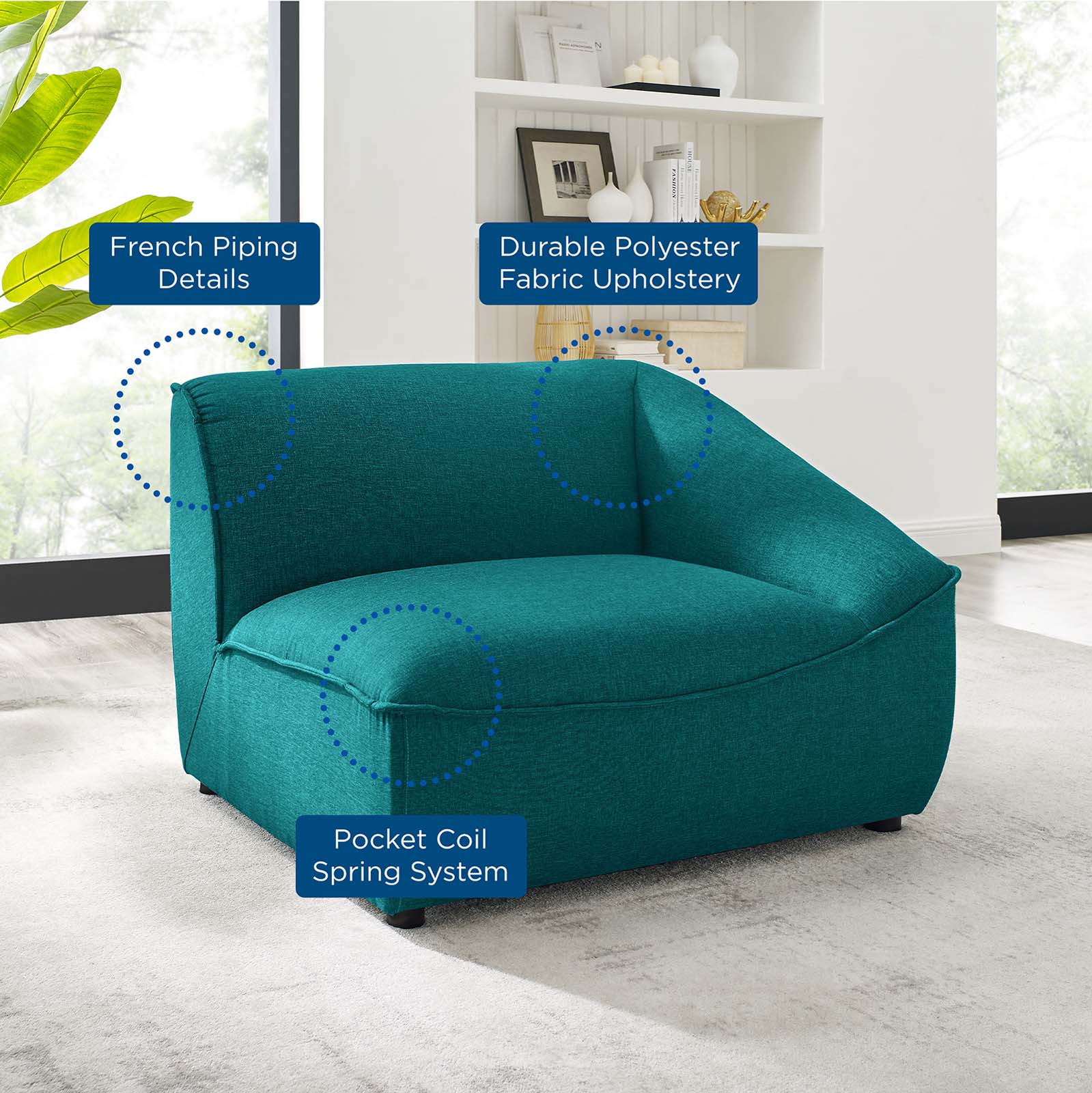 Comprise Left-Arm Sectional Sofa Chair