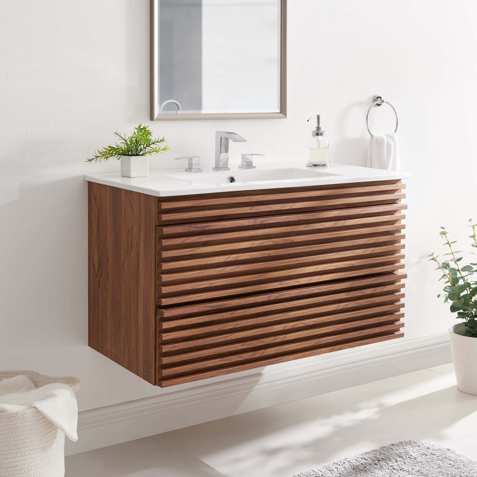Render 36" Wall-Mount Bathroom Vanity - East Shore Modern Home Furnishings