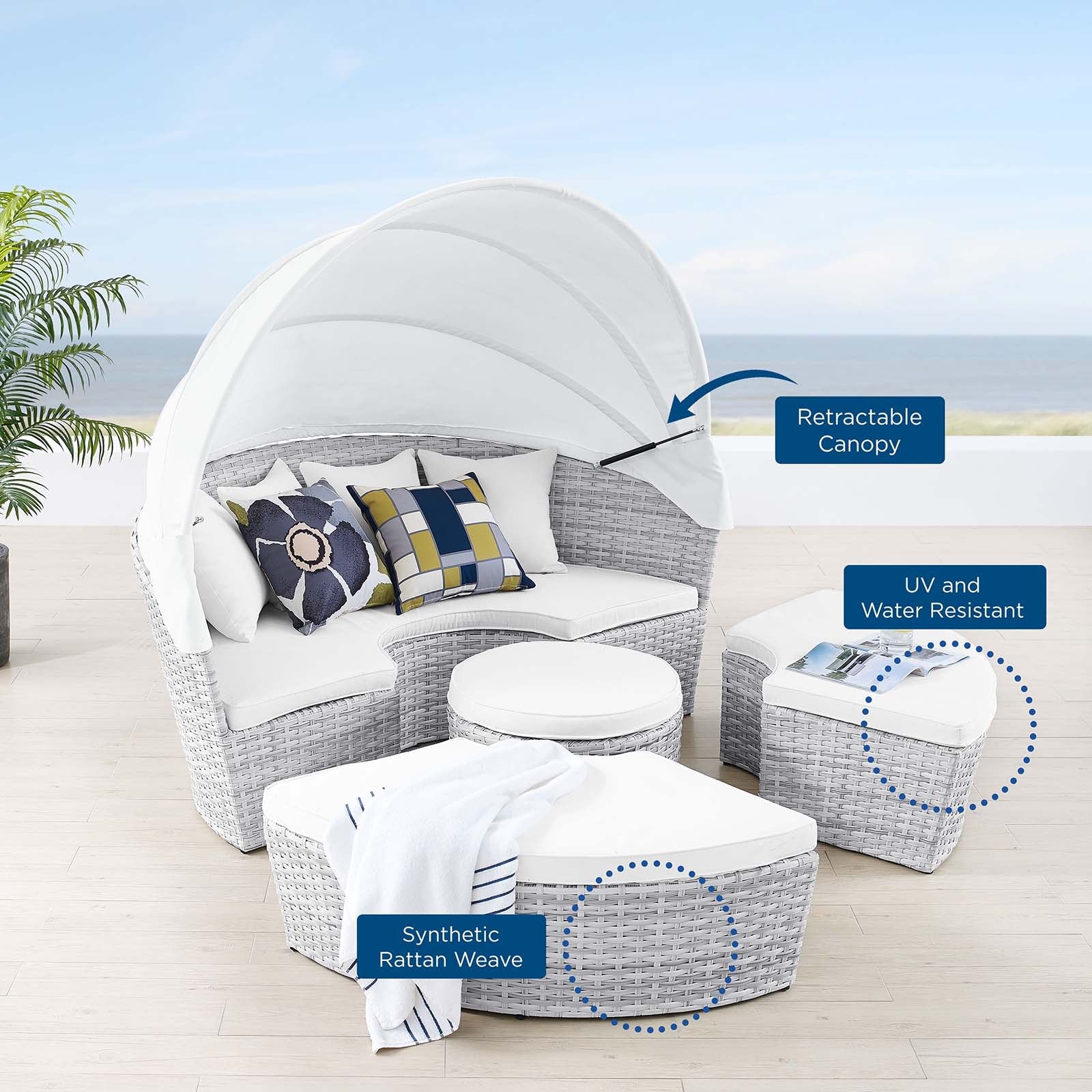 Scottsdale Canopy Outdoor Patio Daybed