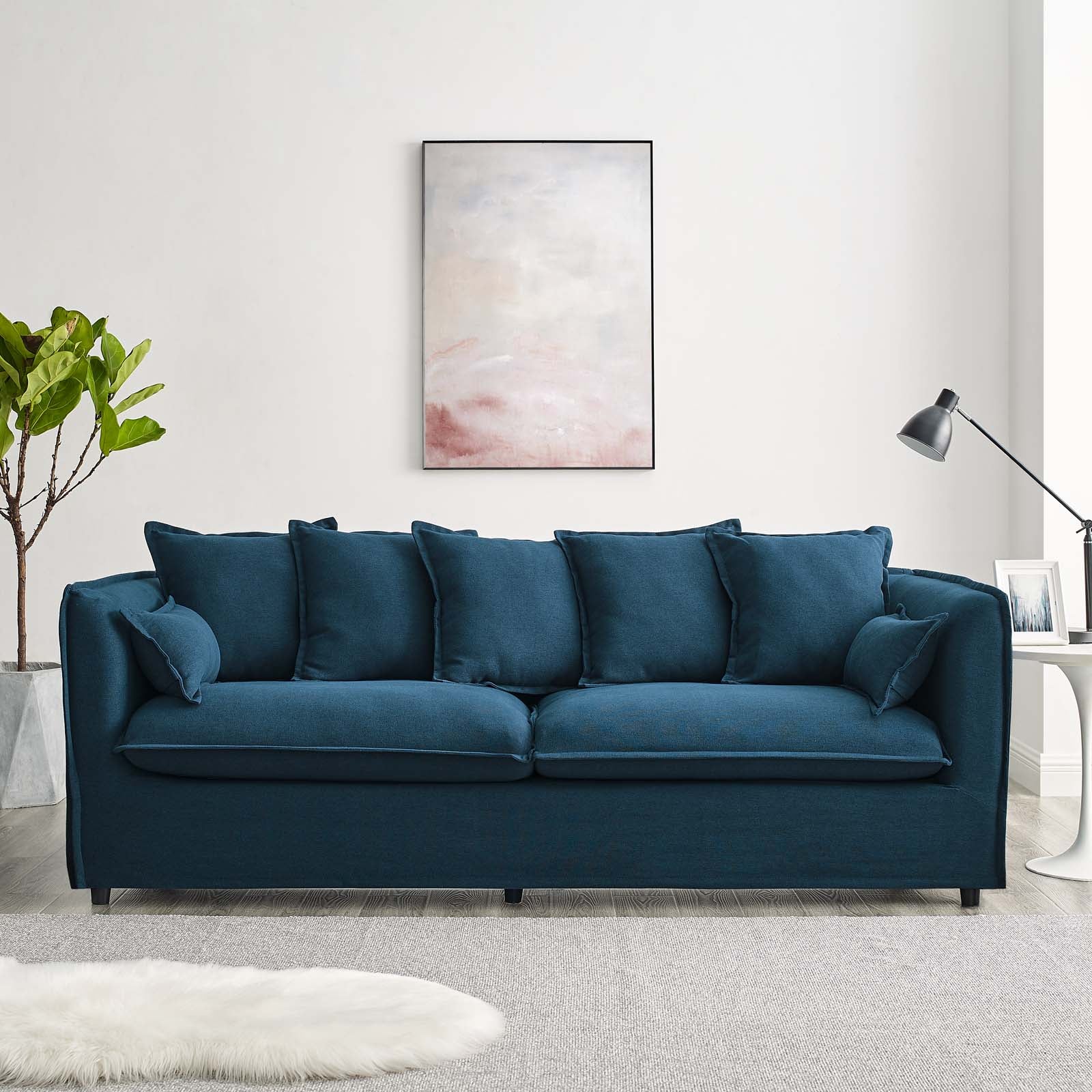 Avalon Slipcover Fabric Sofa - East Shore Modern Home Furnishings