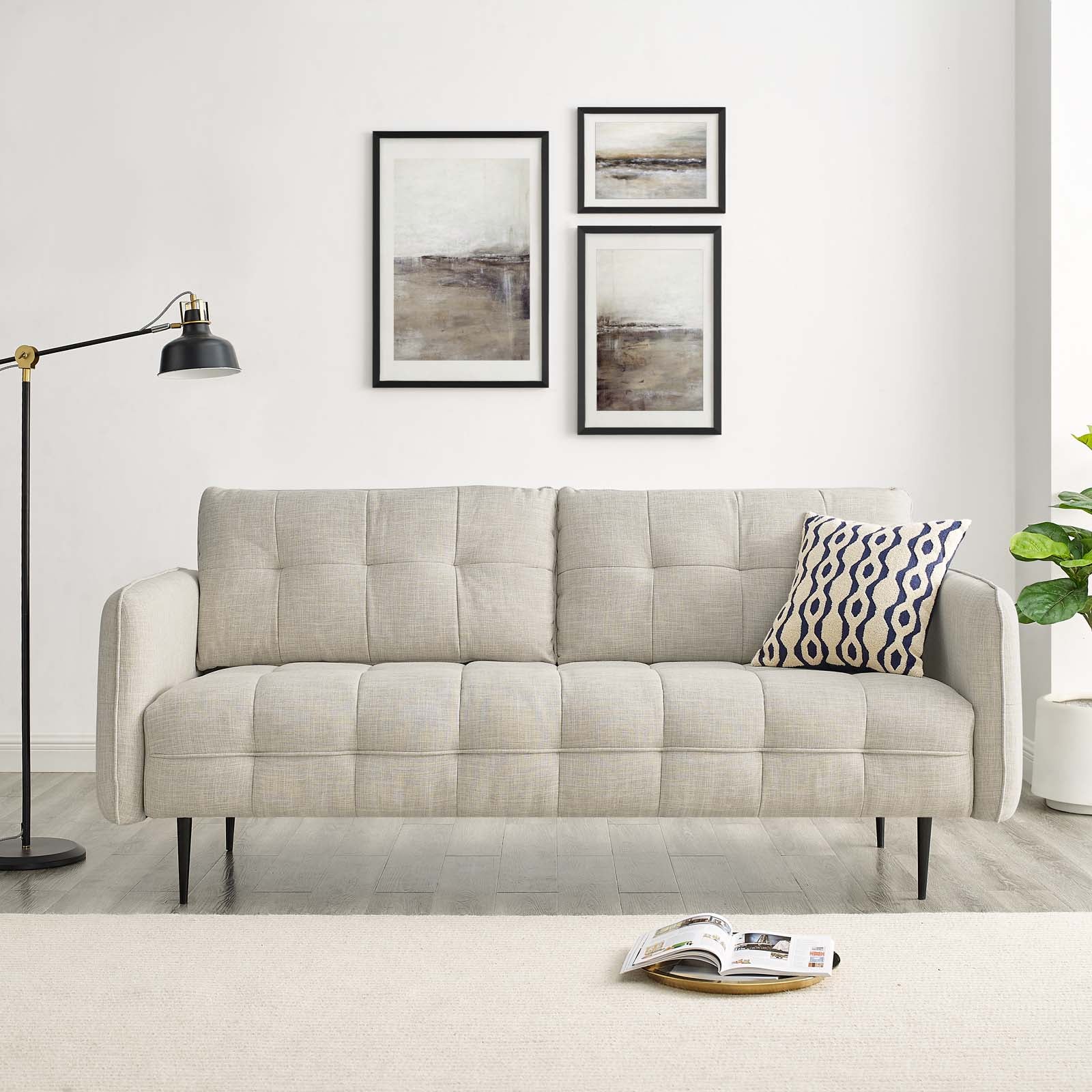 Cameron Tufted Fabric Sofa