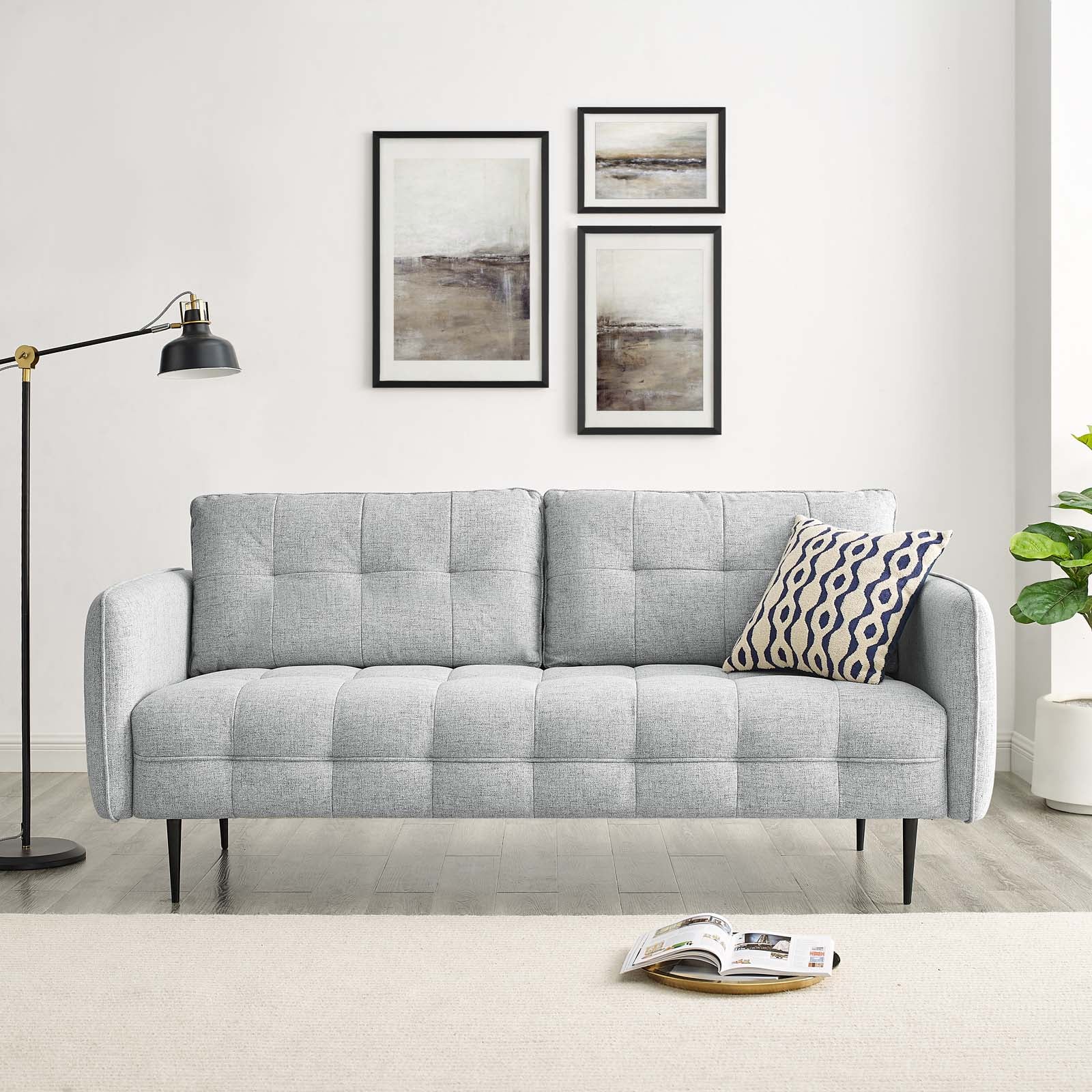Cameron Tufted Fabric Sofa