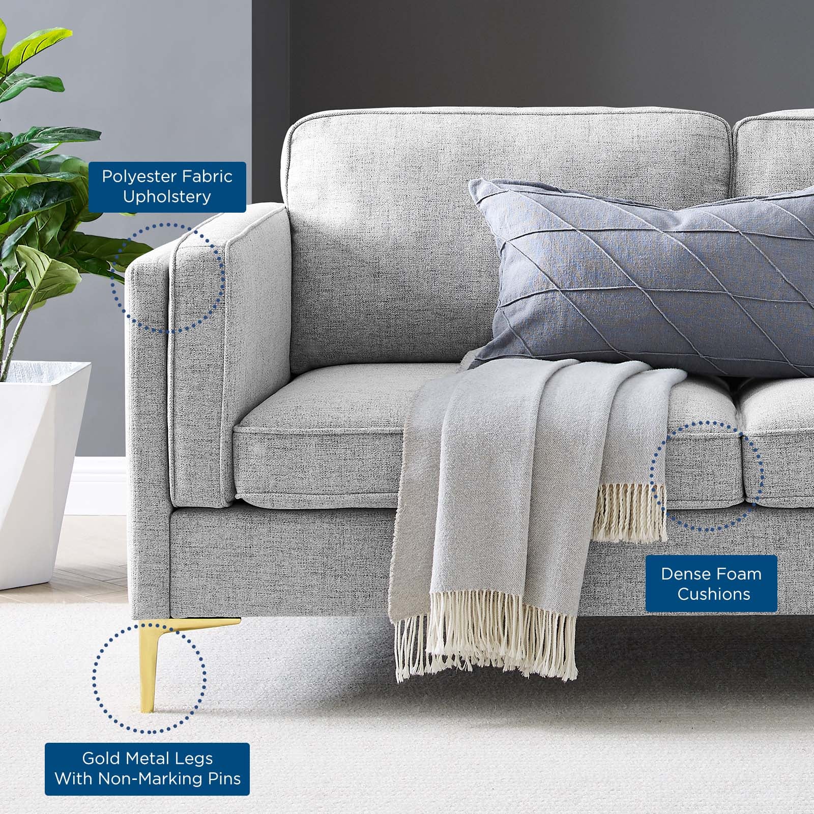 Kaiya Fabric Sofa - East Shore Modern Home Furnishings