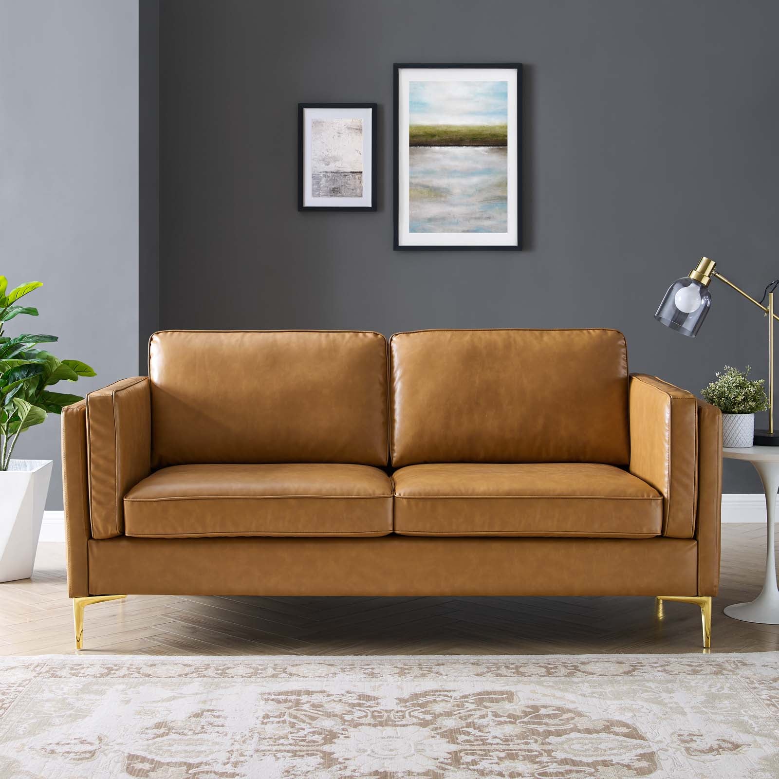 Kaiya Vegan Leather Sofa - East Shore Modern Home Furnishings