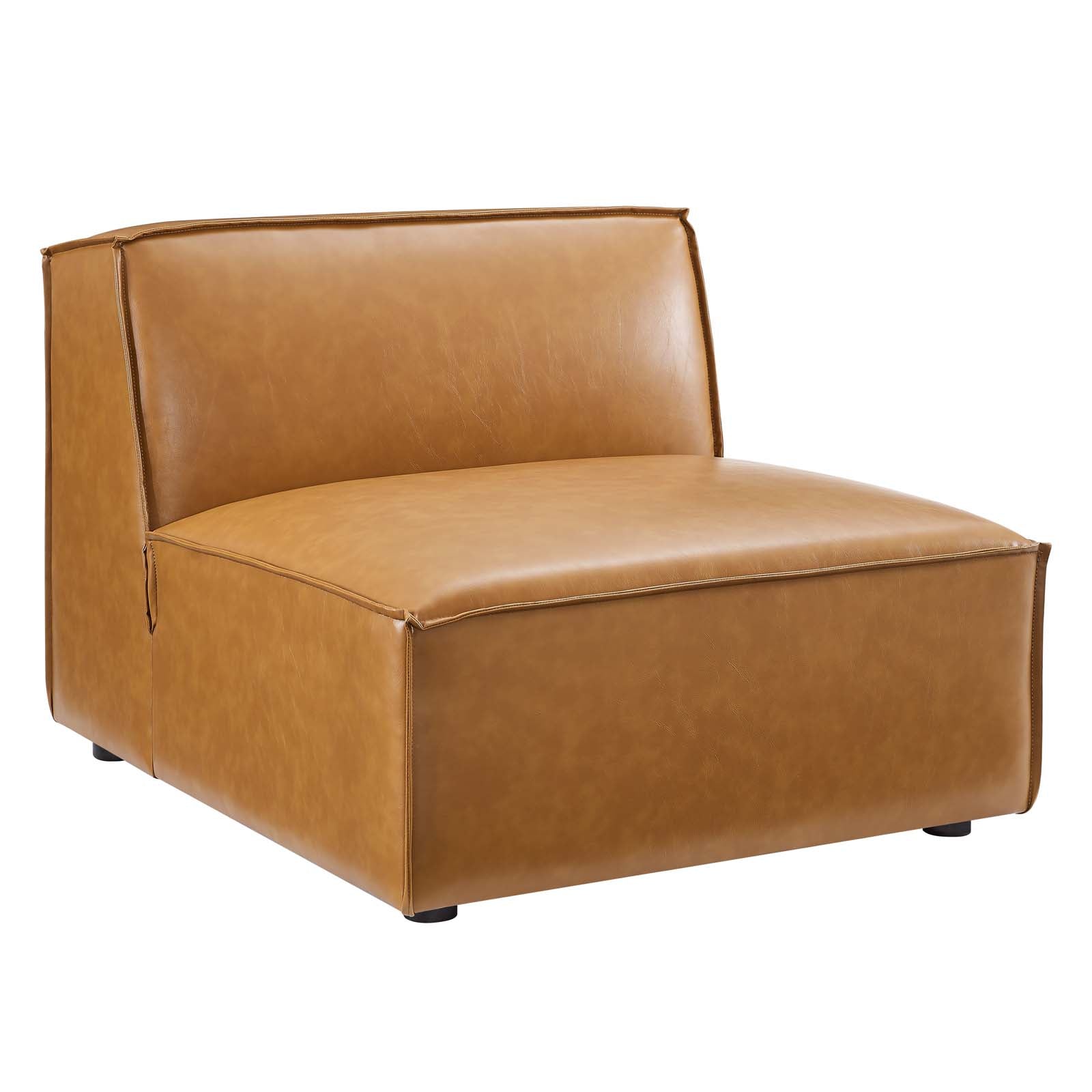 Restore Vegan Leather Sectional Sofa Armless Chair - East Shore Modern Home Furnishings