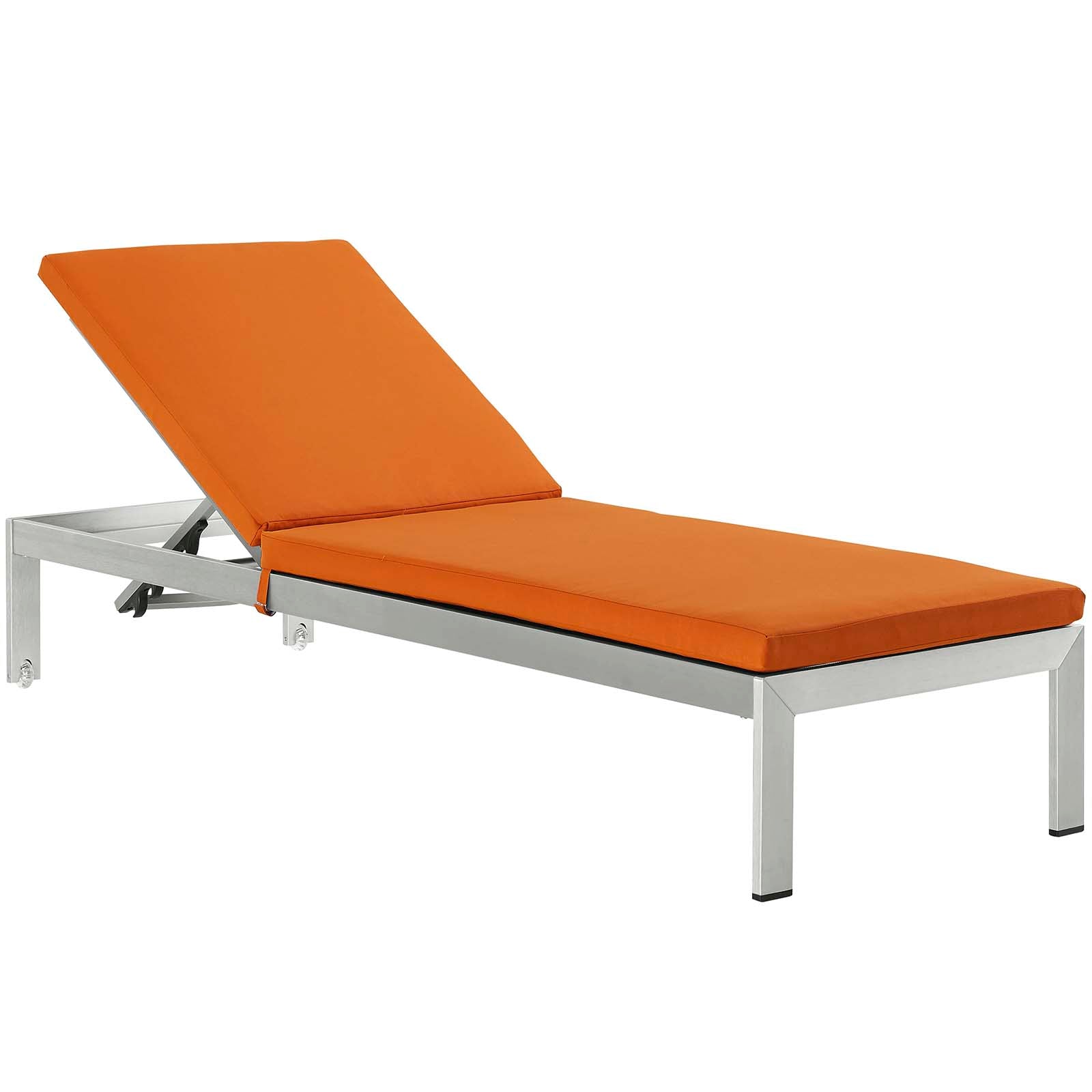 Shore Outdoor Patio Aluminum Chaise with Cushions - East Shore Modern Home Furnishings