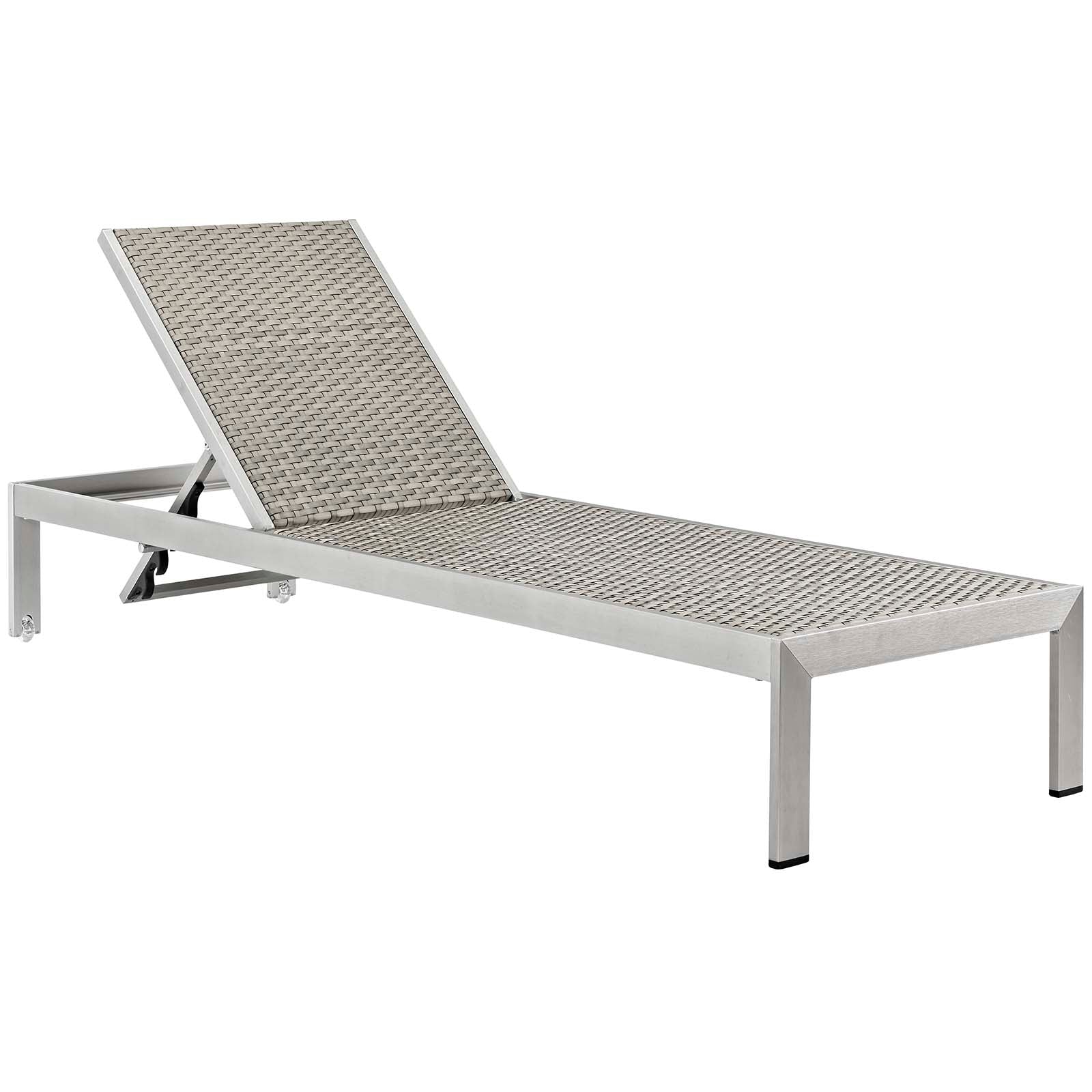 Shore Outdoor Patio Aluminum Chaise with Cushions - East Shore Modern Home Furnishings