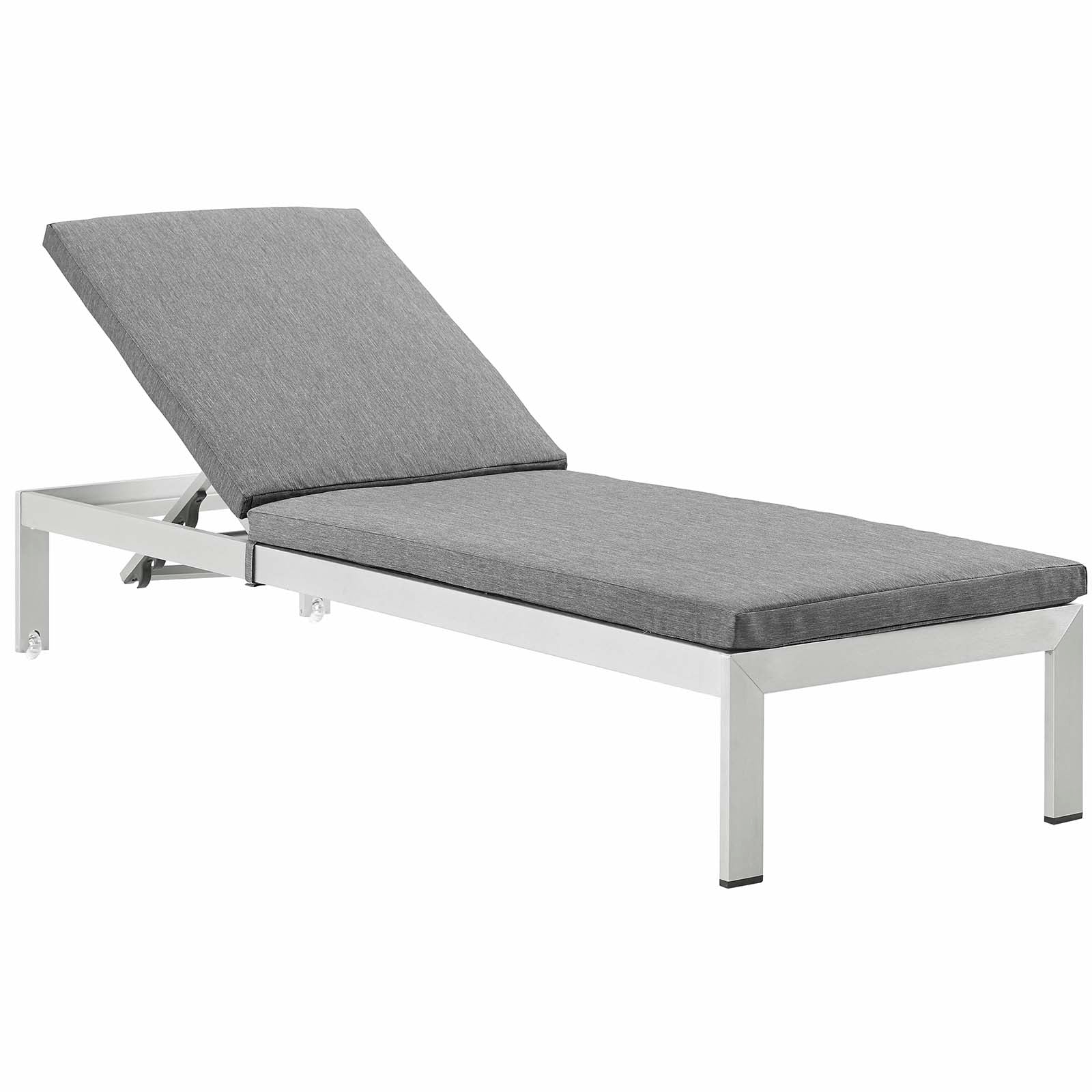 Shore Outdoor Patio Aluminum Chaise with Cushions - East Shore Modern Home Furnishings