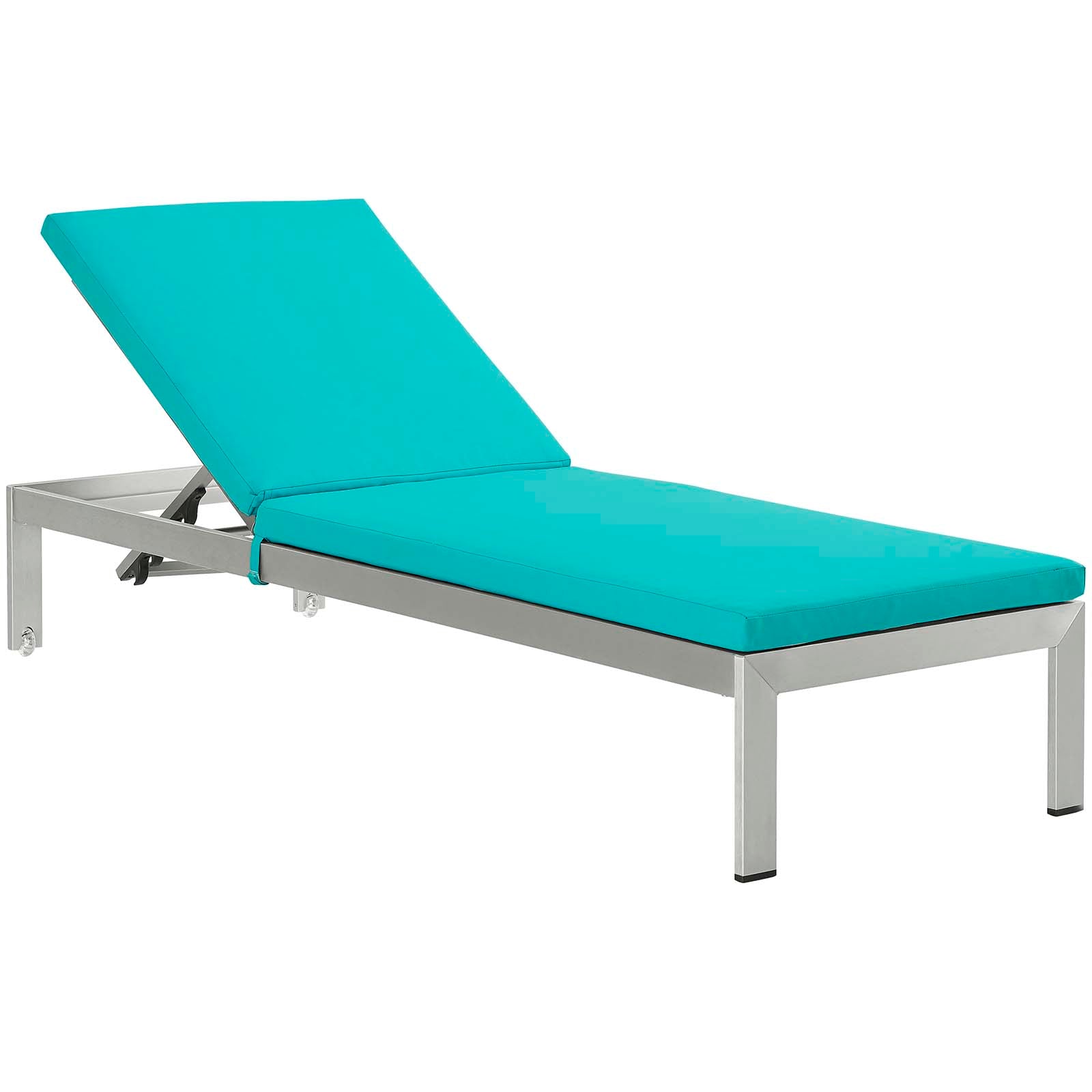 Shore Outdoor Patio Aluminum Chaise with Cushions - East Shore Modern Home Furnishings