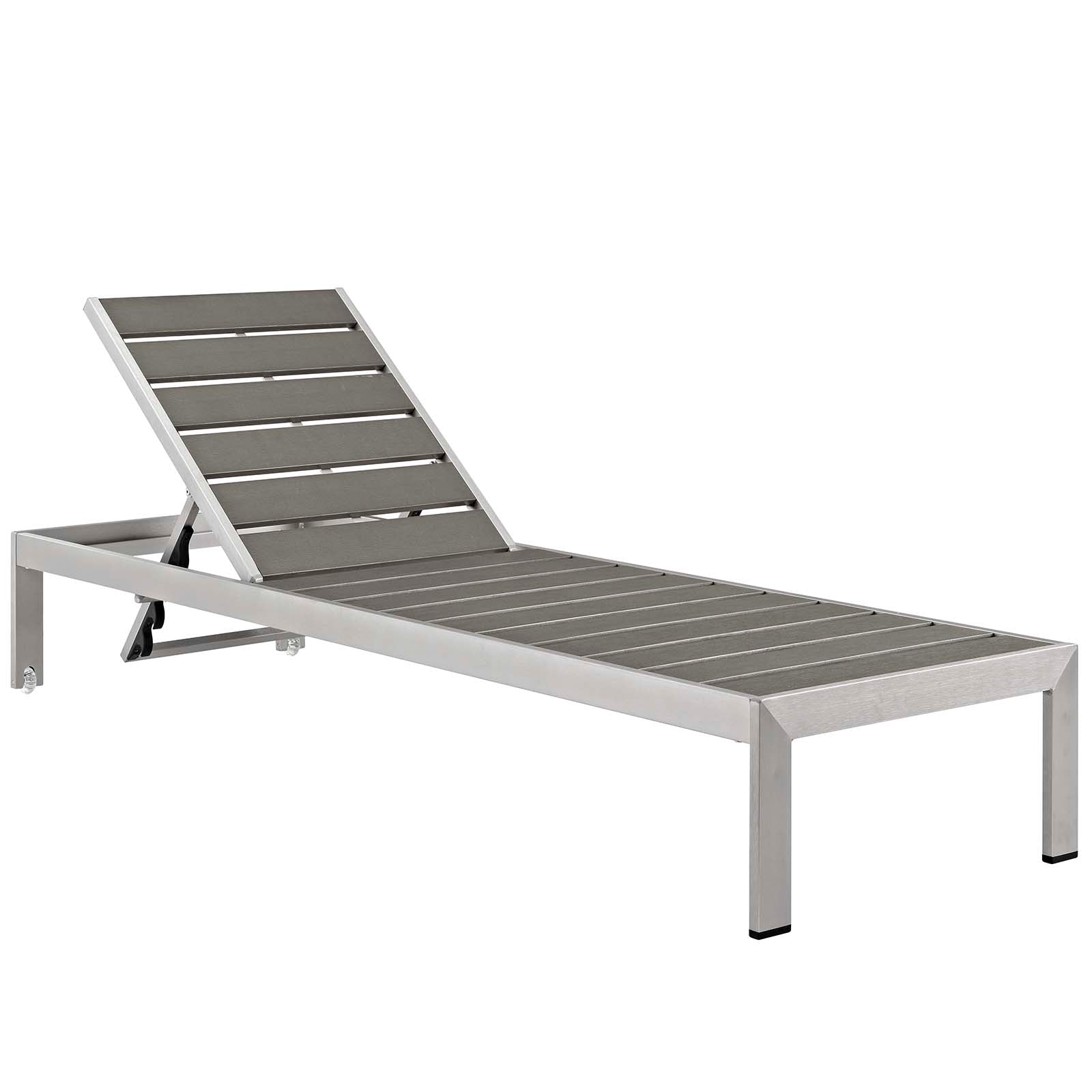 Shore Outdoor Patio Aluminum Chaise with Cushions - East Shore Modern Home Furnishings