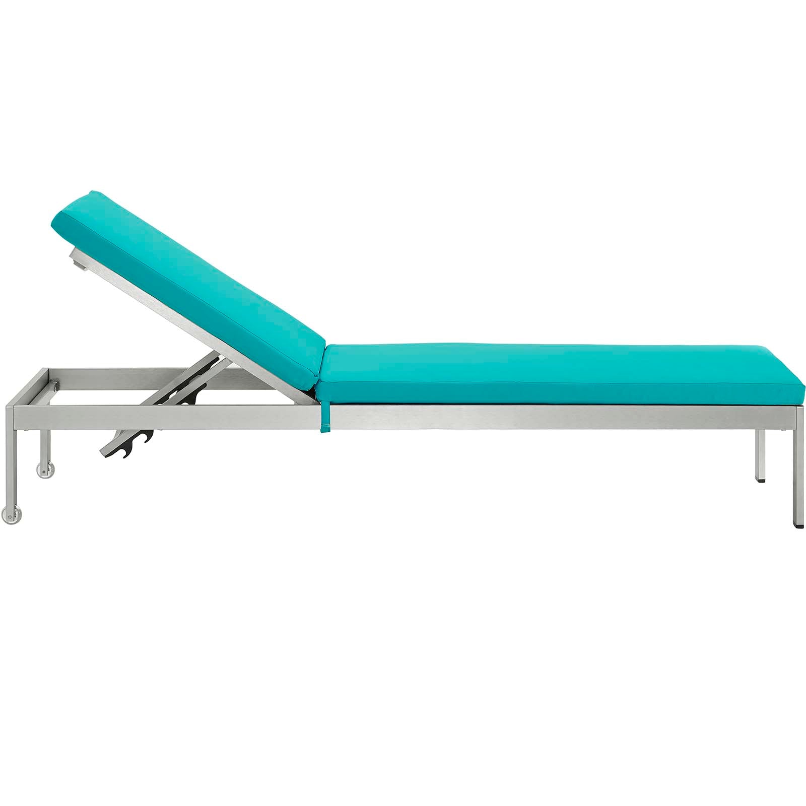Shore Outdoor Patio Aluminum Chaise with Cushions