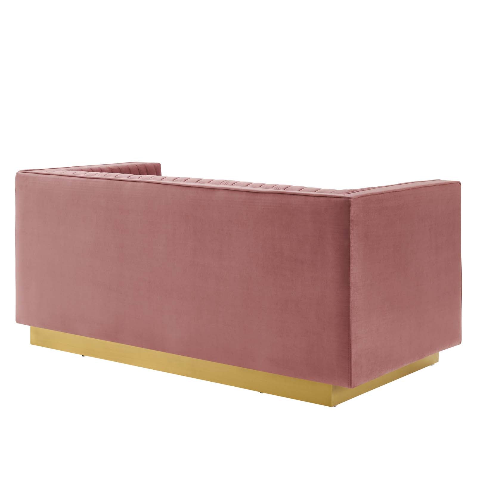 Sanguine Vertical Channel Tufted Performance Velvet Loveseat - East Shore Modern Home Furnishings