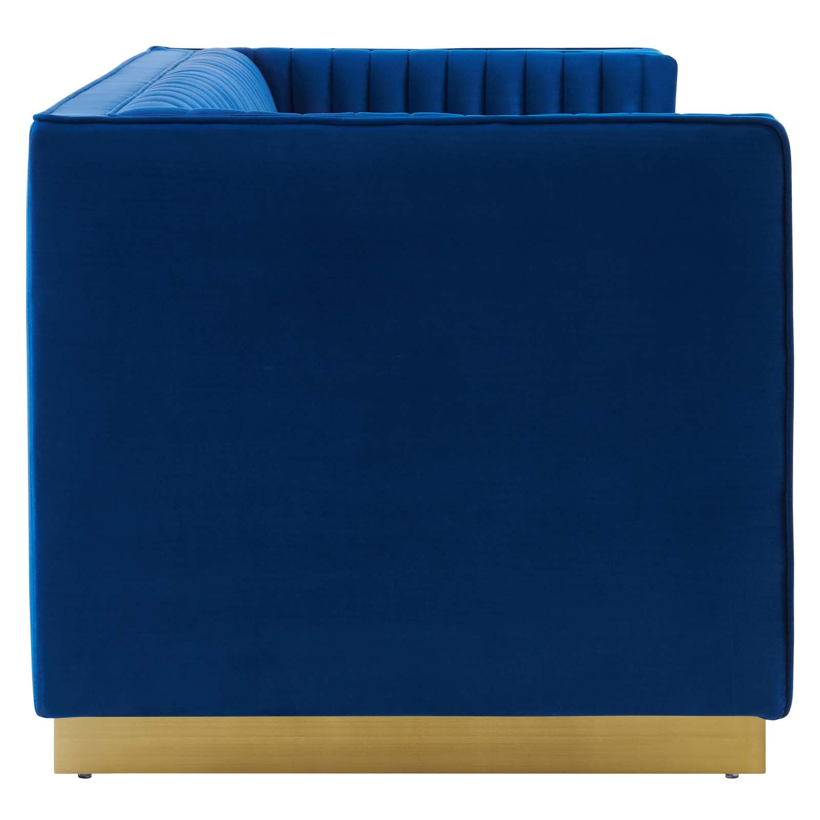 Sanguine Vertical Channel Tufted Performance Velvet Loveseat - East Shore Modern Home Furnishings