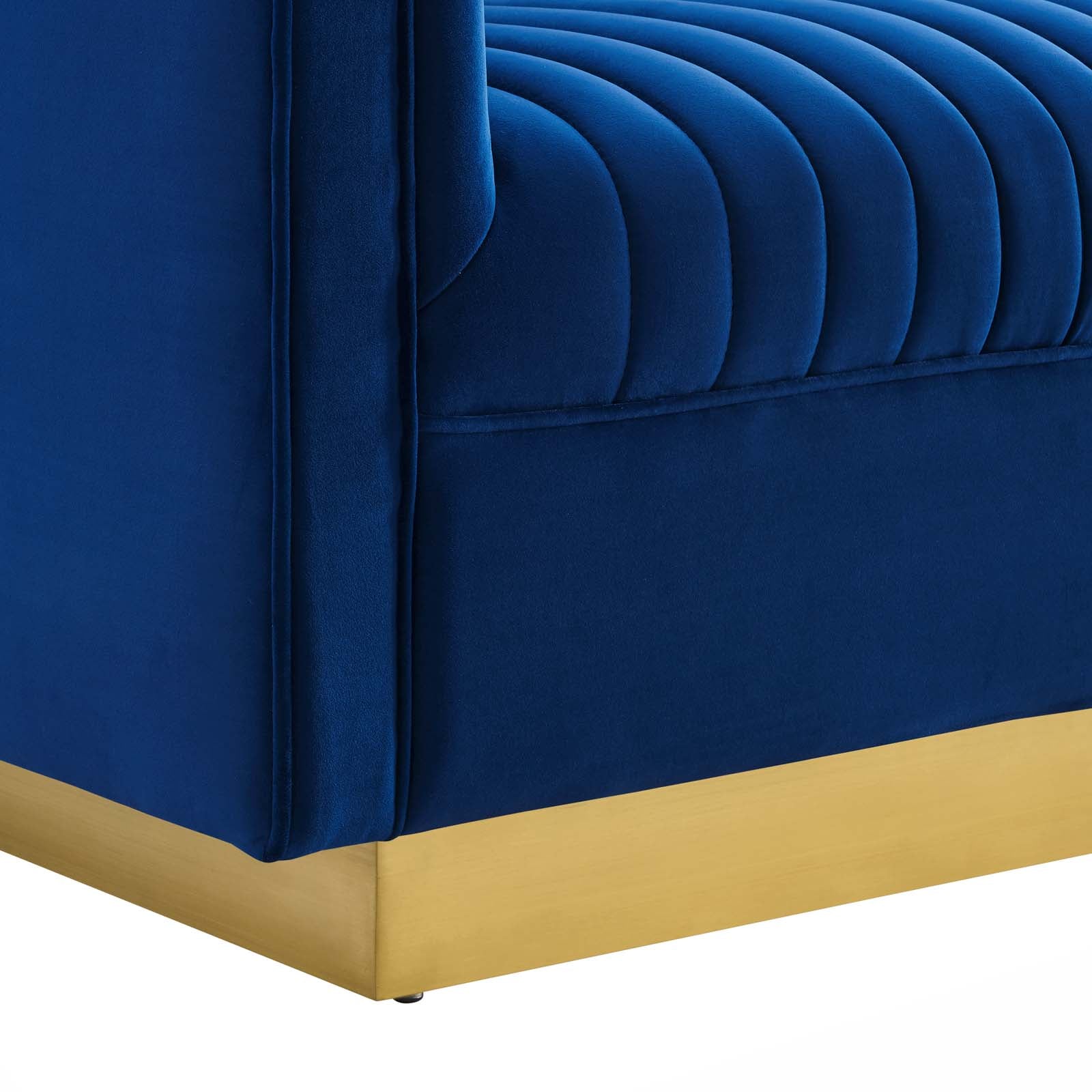 Sanguine Vertical Channel Tufted Performance Velvet Loveseat - East Shore Modern Home Furnishings